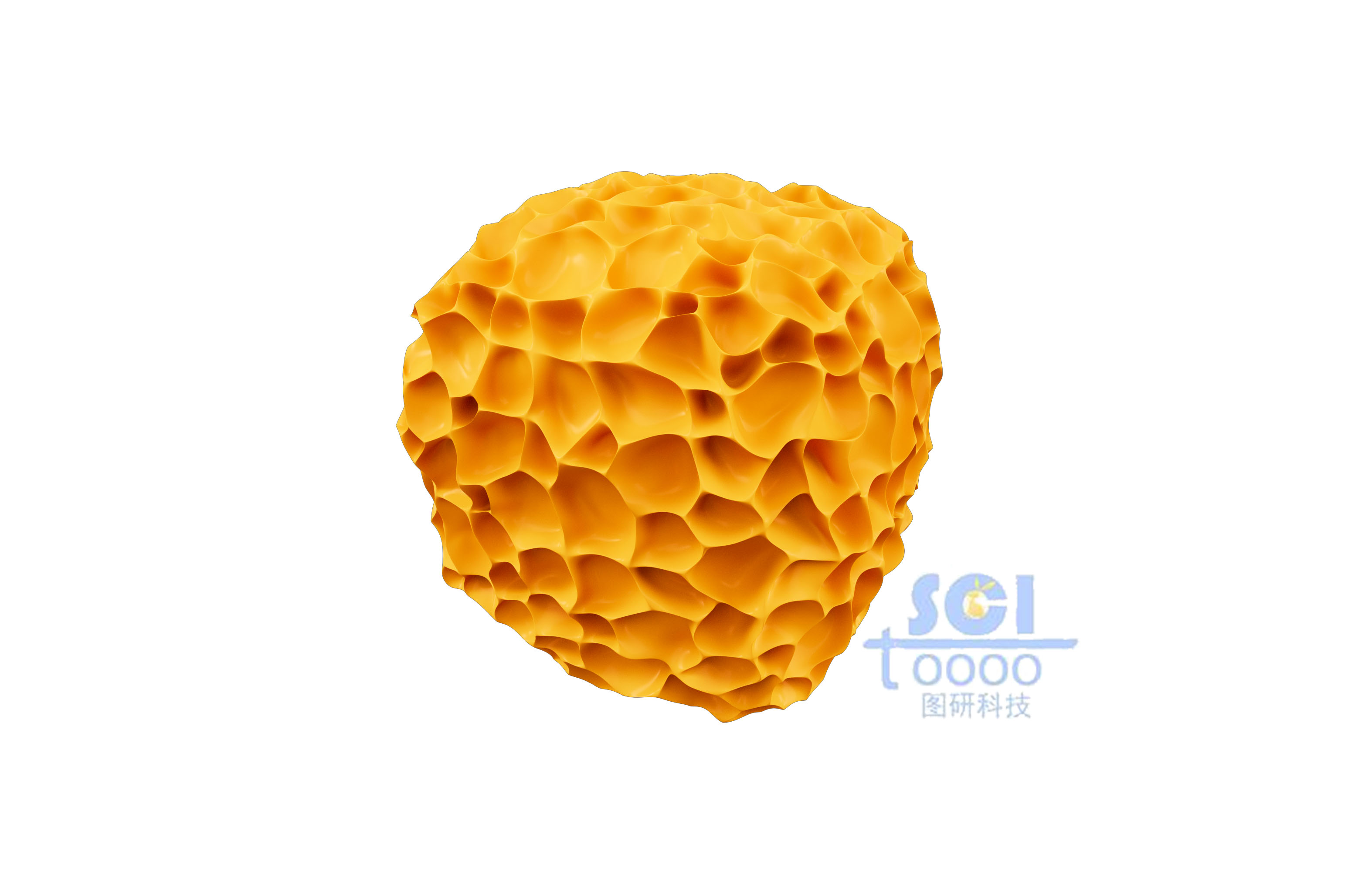 表面帶褶皺的立方體