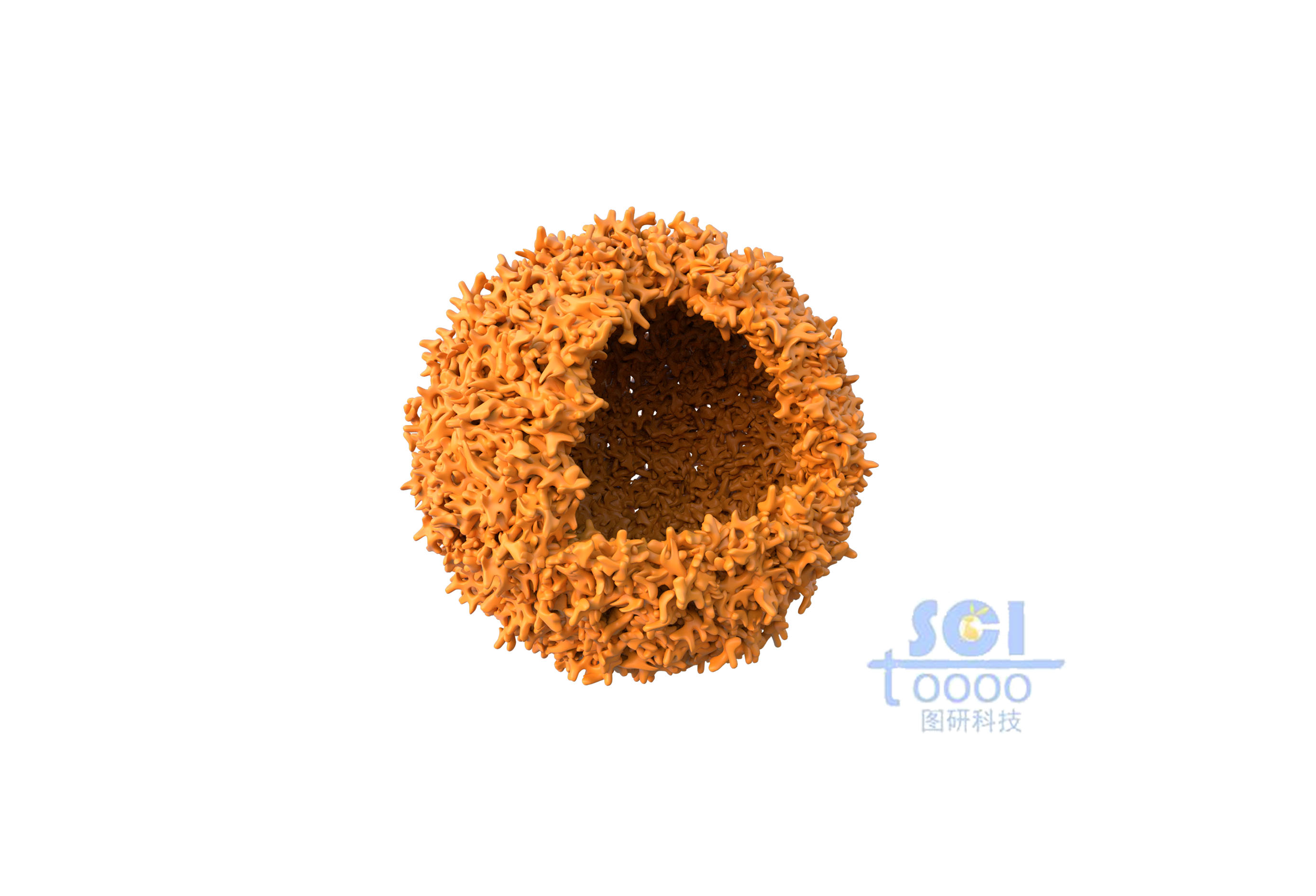 八分之一切口泡沫銅結(jié)構(gòu)的納米球