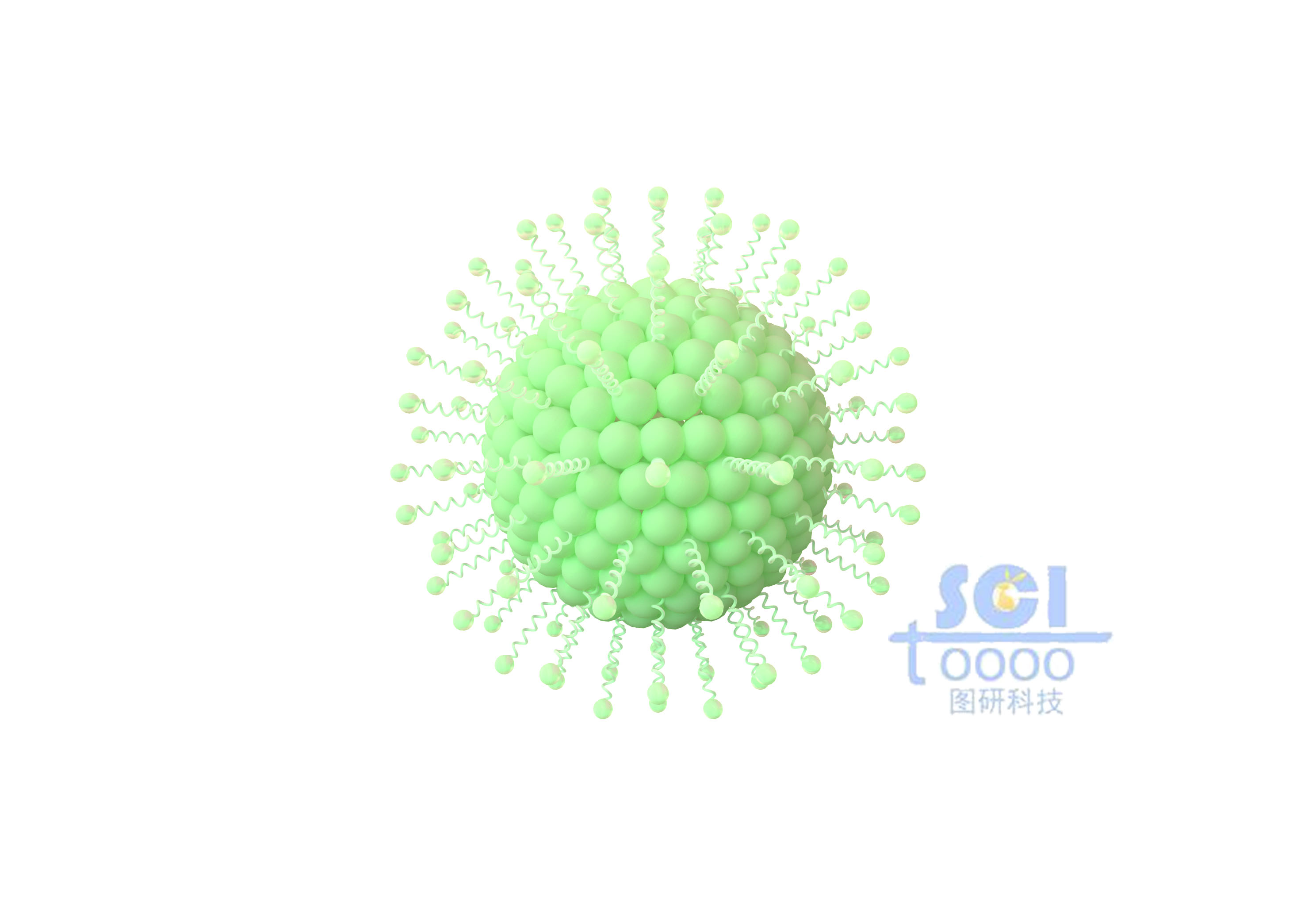帶高分子鏈段納米球