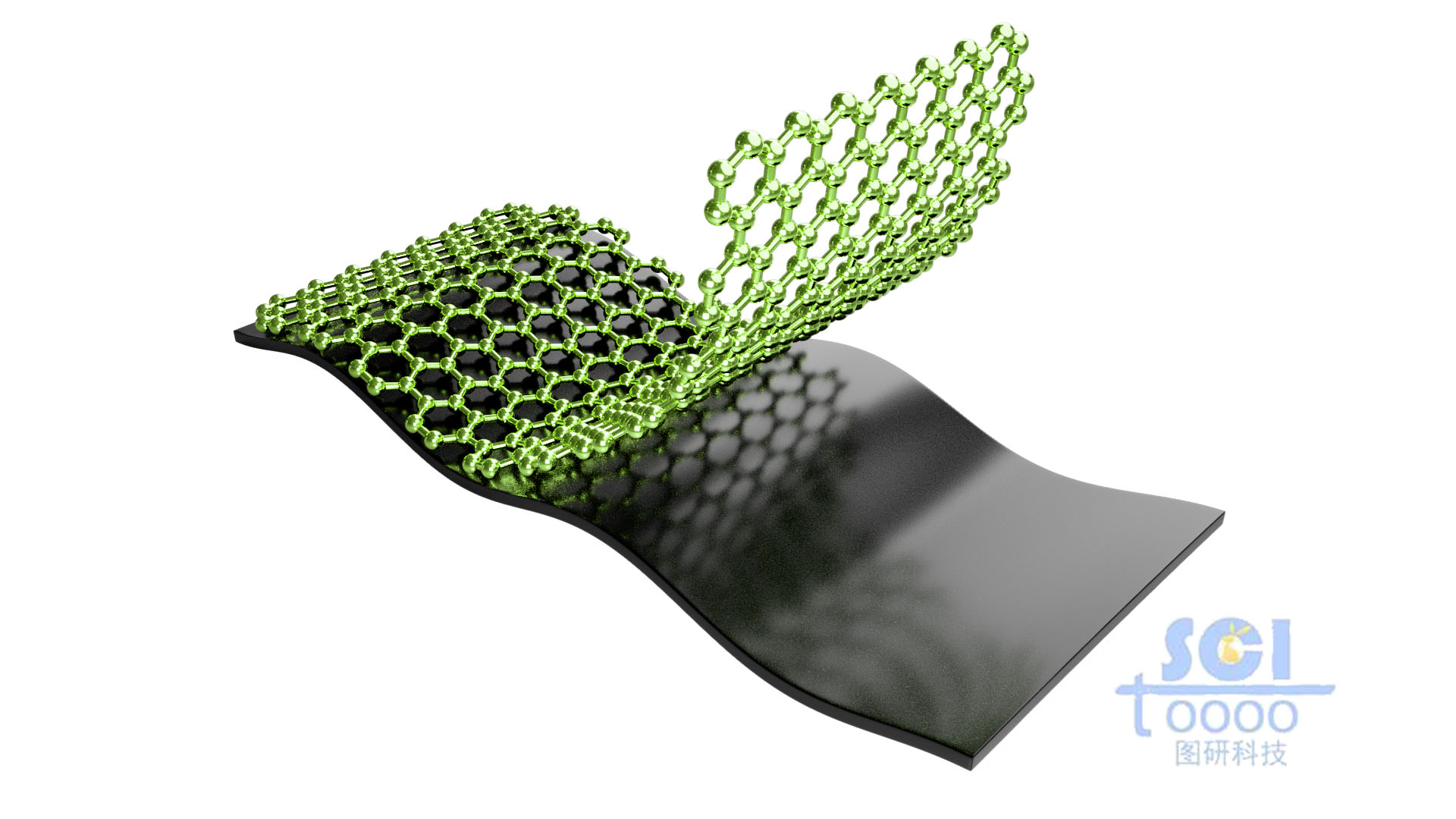 彎曲的石墨烯片