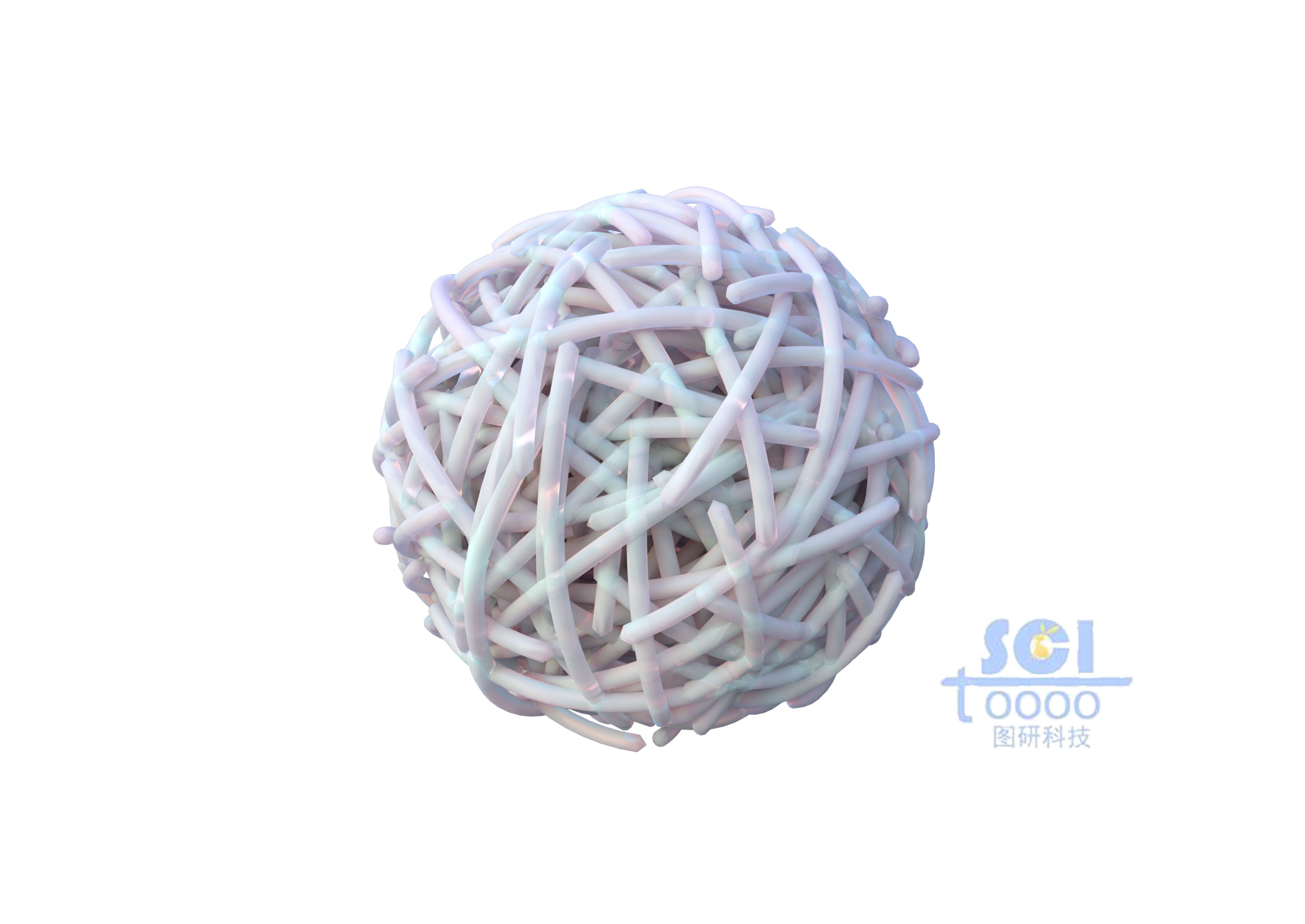 高分子鏈段交聯(lián)的實(shí)心籠狀球