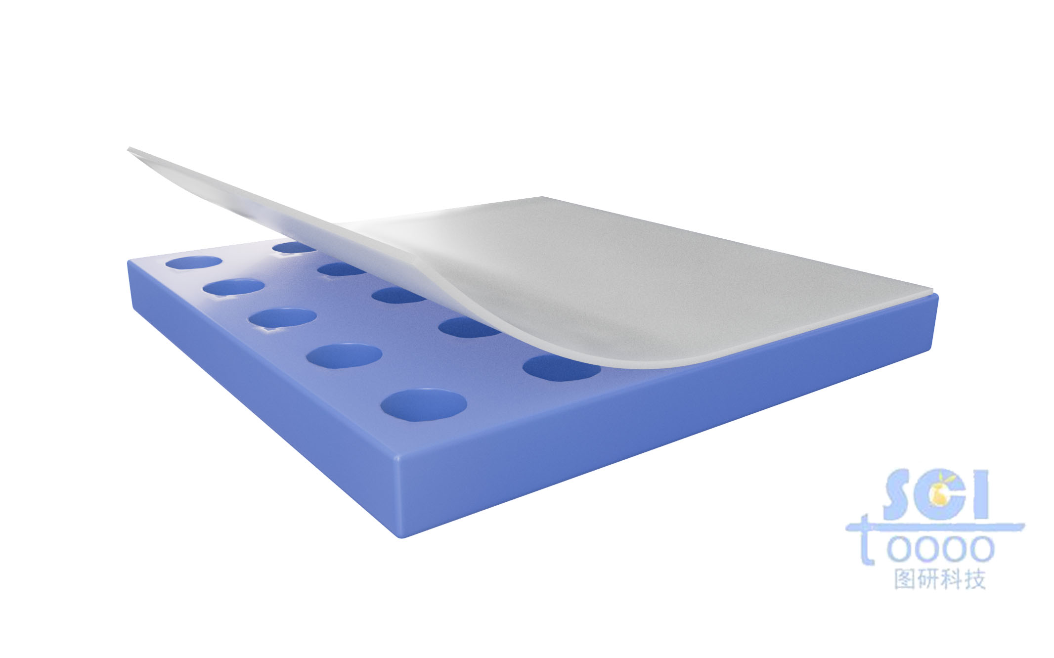 邊翹起的柔性膜