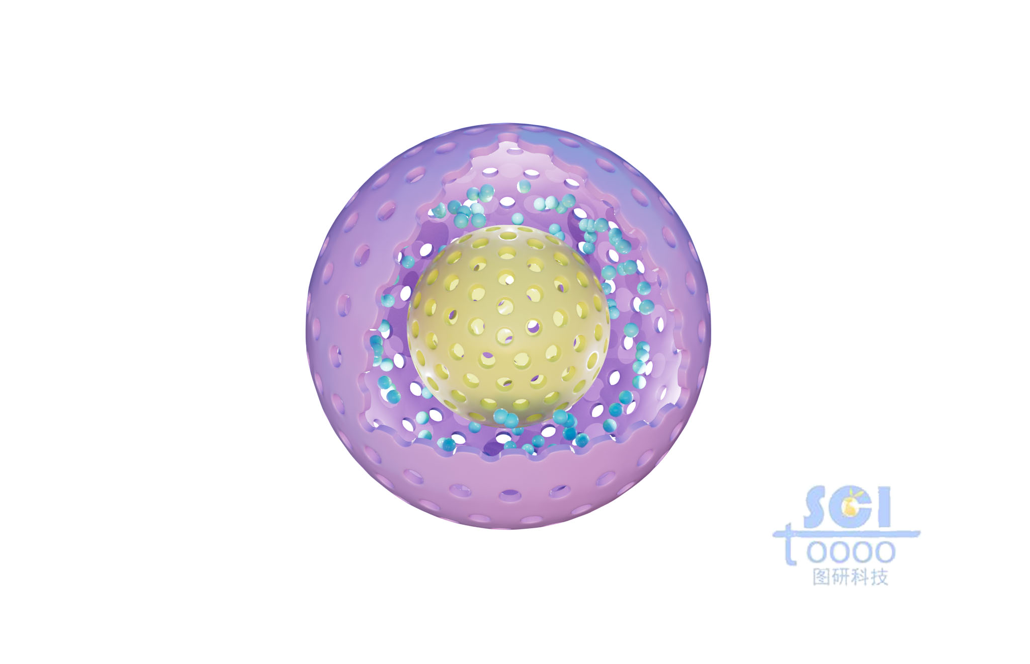 帶納米顆粒的介孔球