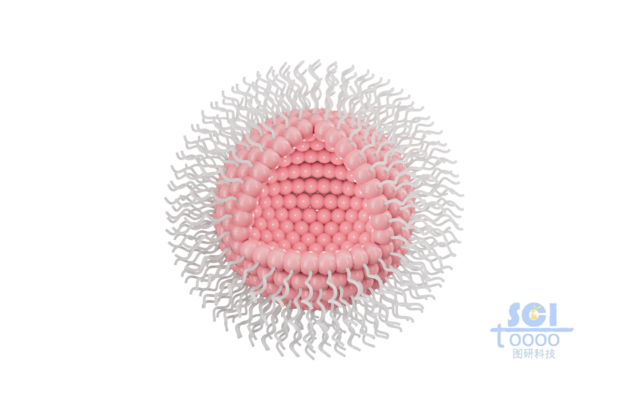 八分之一切口的單壁空心納米球
