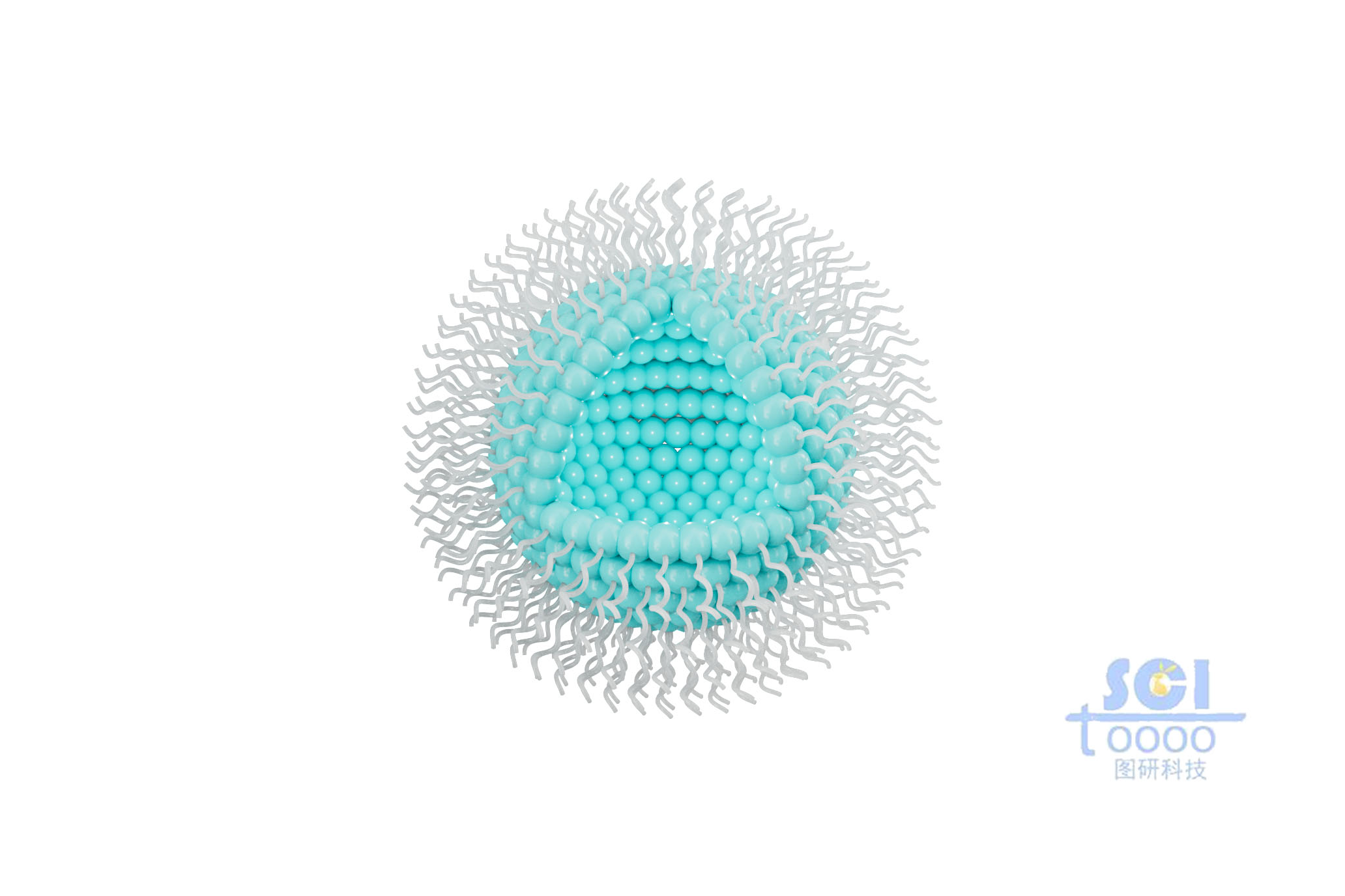 八分之一切口的單壁空心納米球