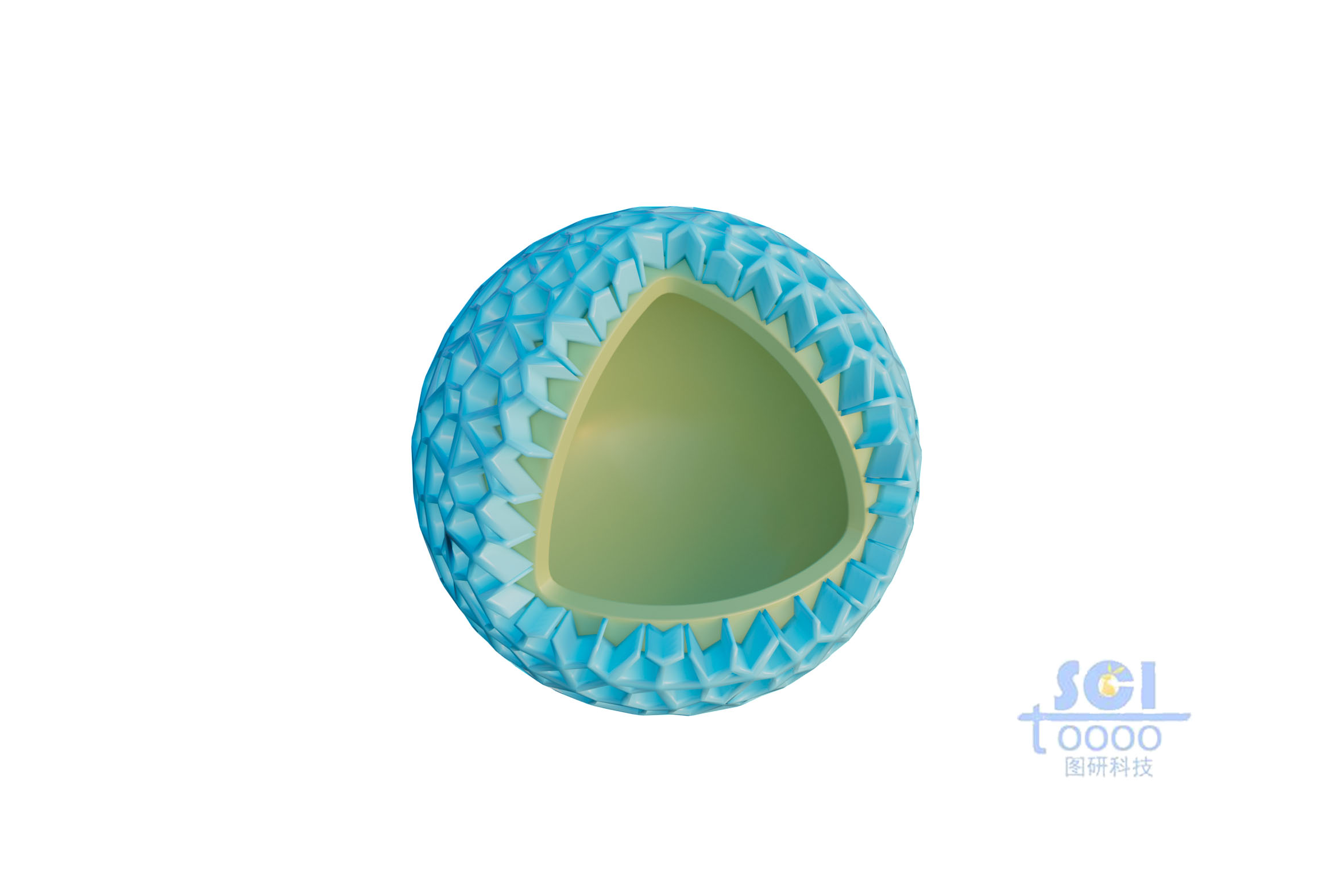 表面鏤空的八分之一切口納米球