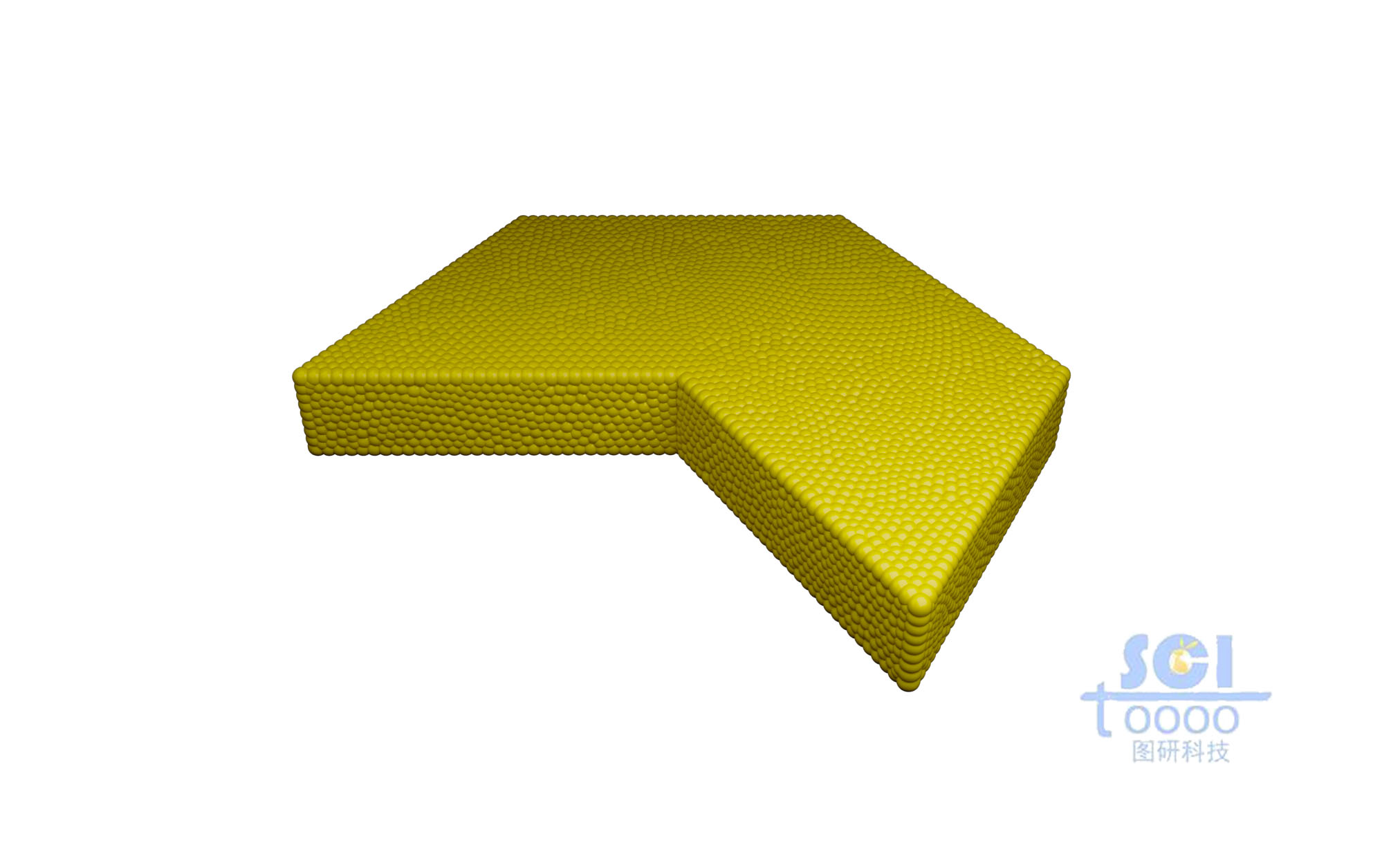 帶切口的原子堆積形成的立體六邊形