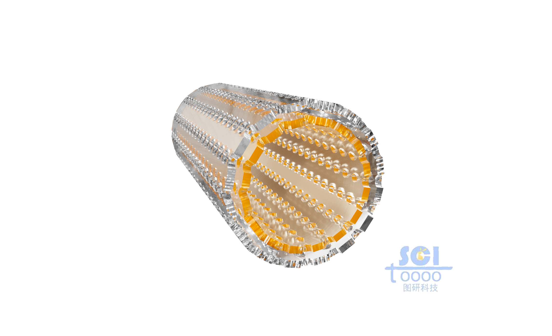 雙層嵌套的空心介孔微管柱結(jié)構(gòu)