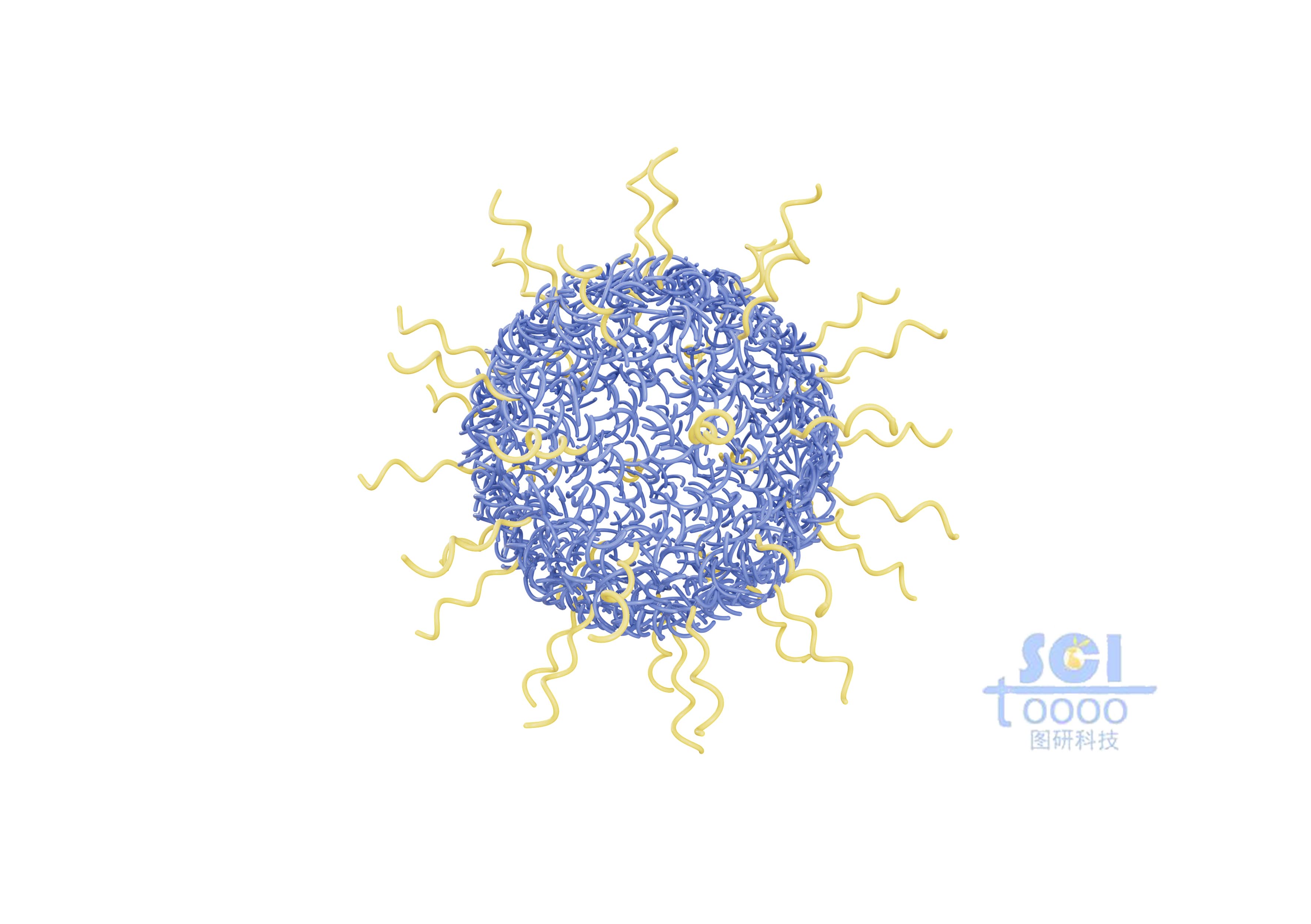 高分子鏈段交織成網(wǎng)狀空心納米球
