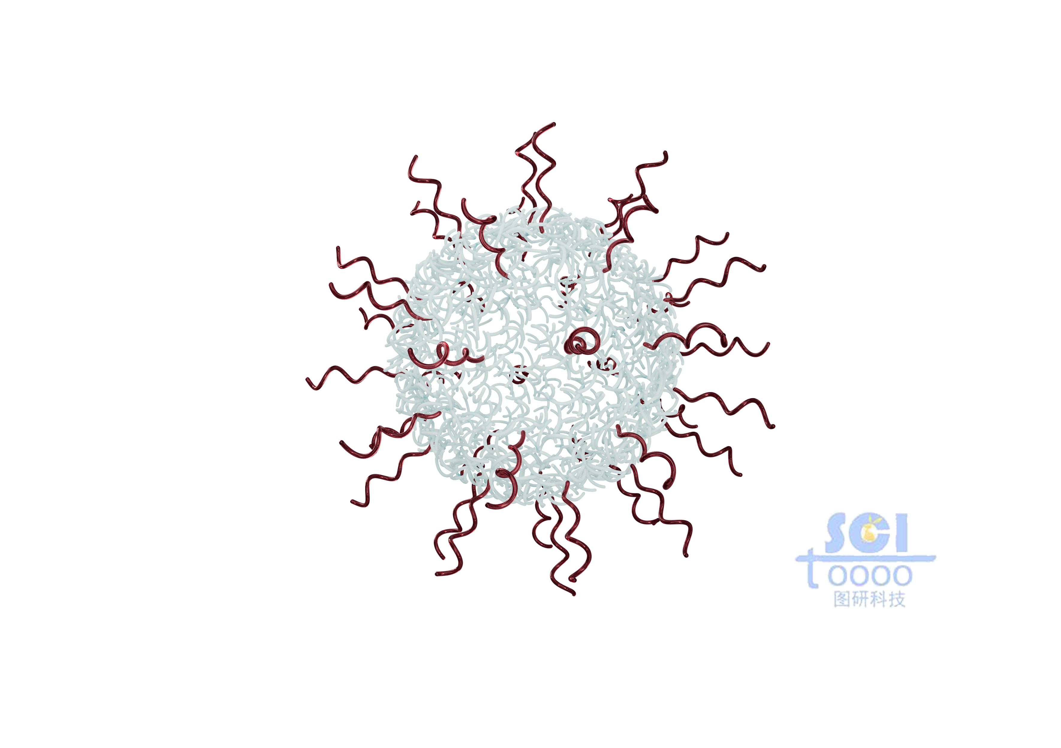 高分子鏈段交織成網狀空心納米球