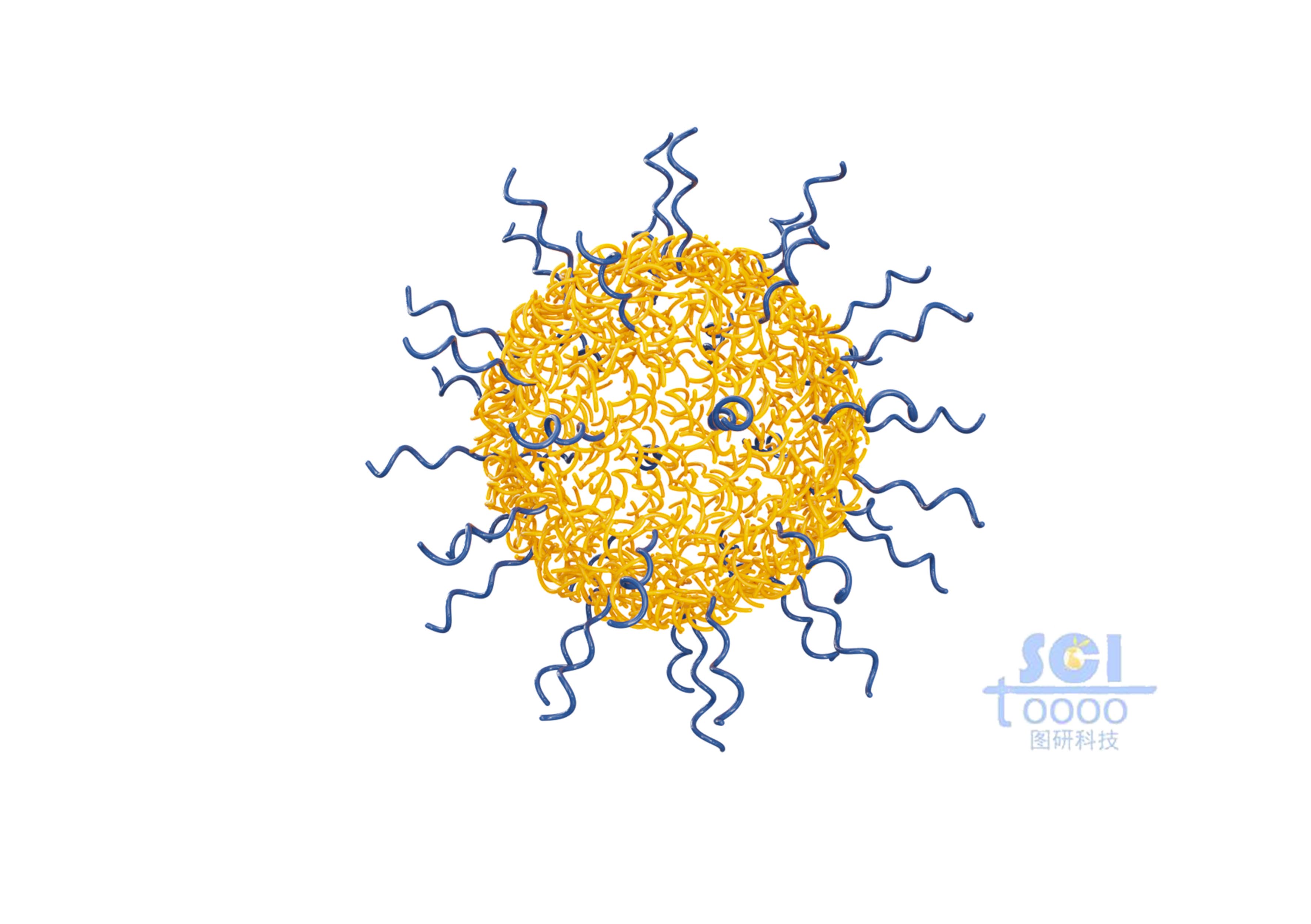 高分子鏈段交織成網狀空心納米球