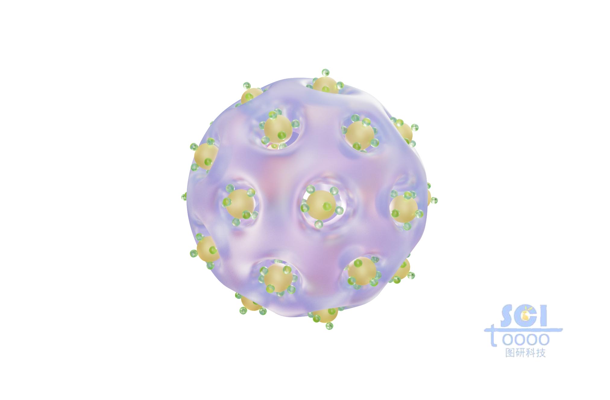 納米顆粒分布的多孔球