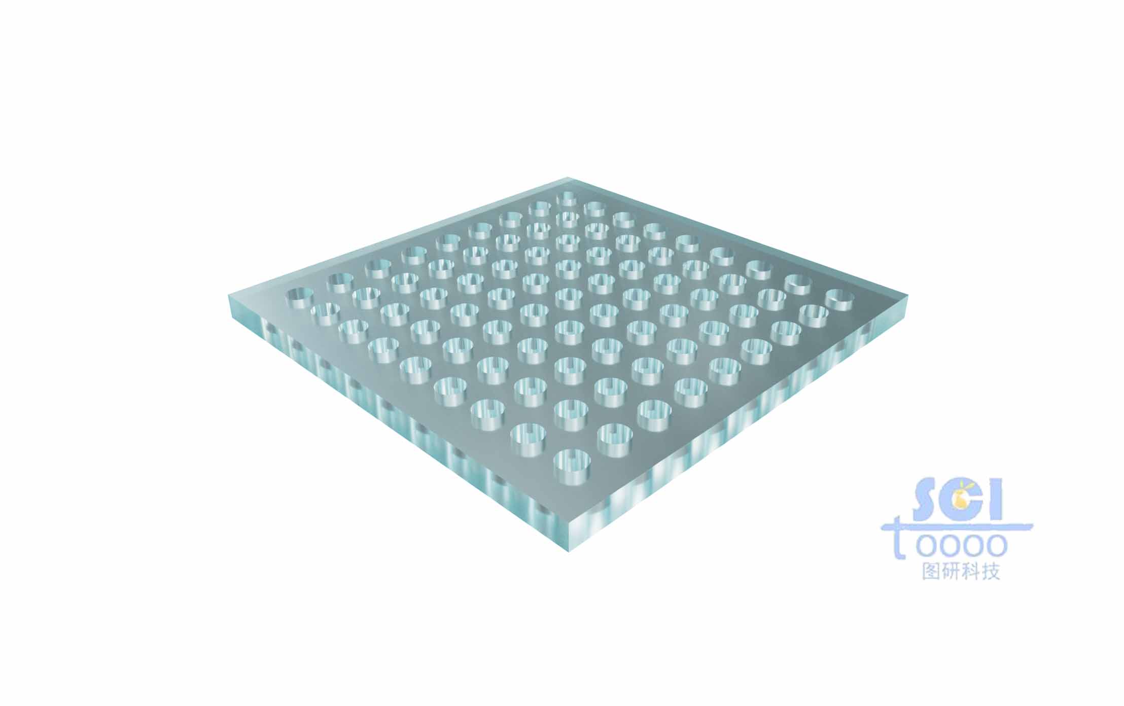 帶孔洞的玻璃板