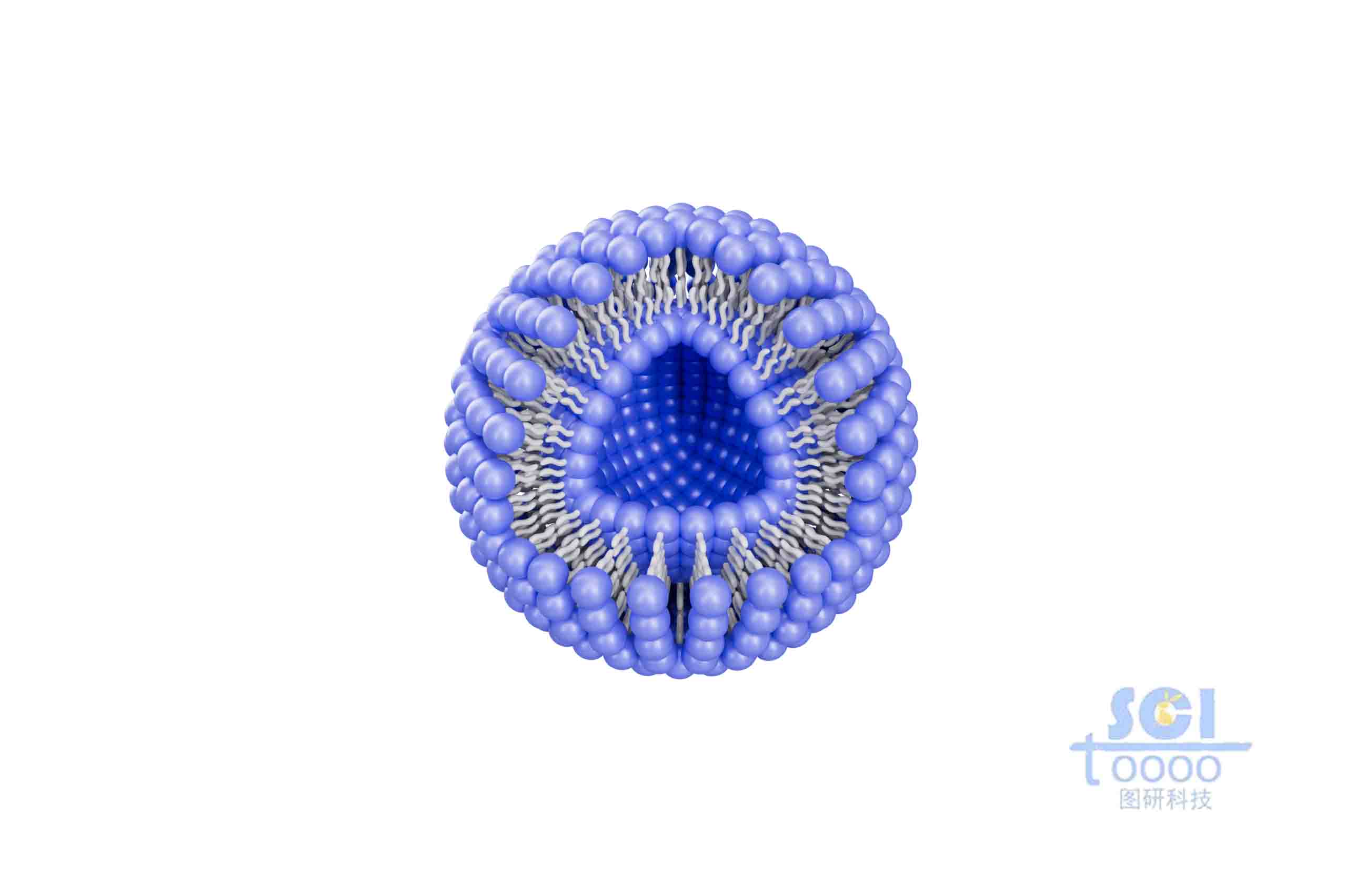 八分之一切面的空心夾層納米球