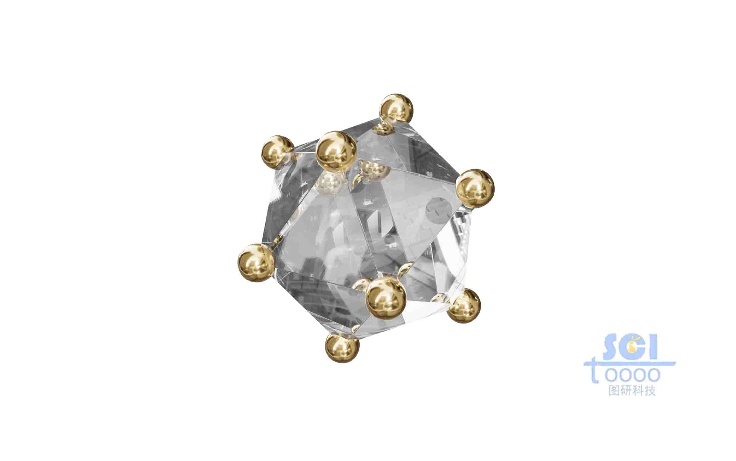 頂點吸附小球的多面體