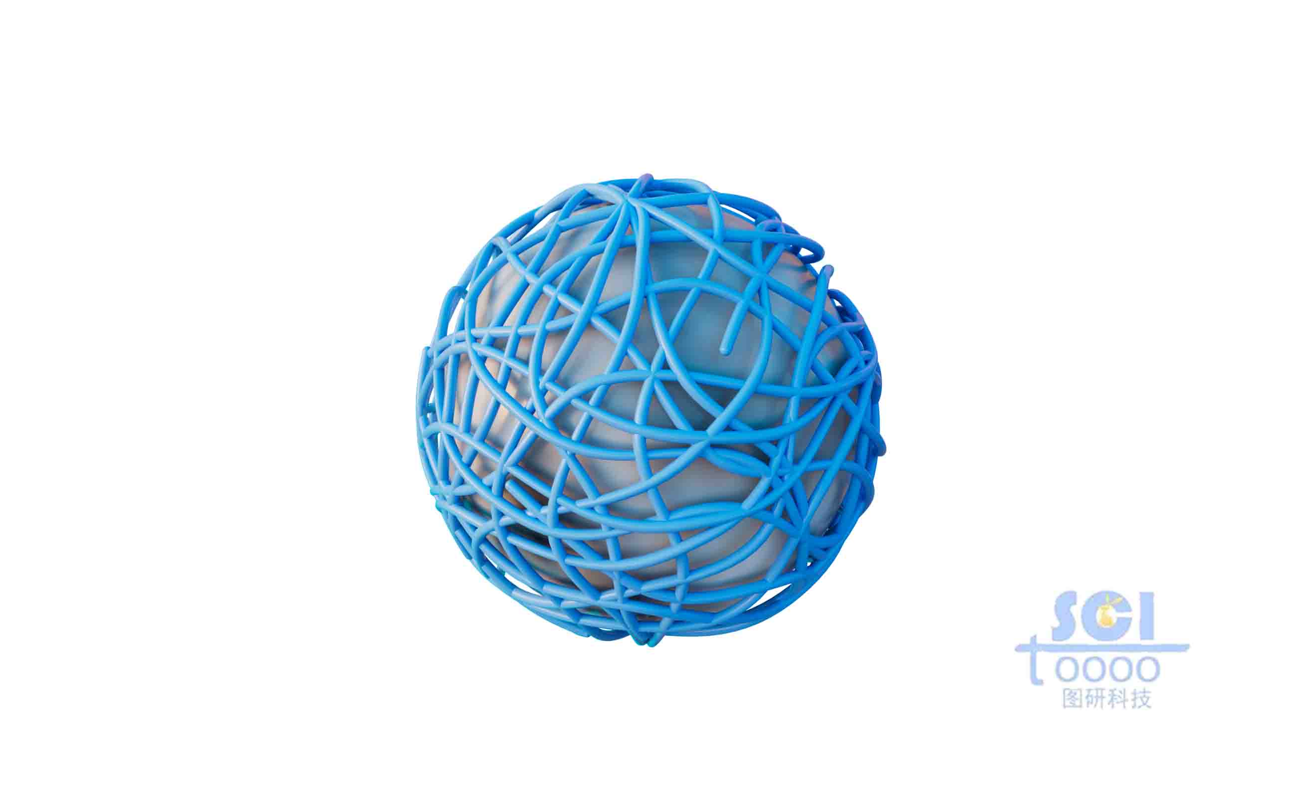 高分子鏈段纏繞的實心納米球