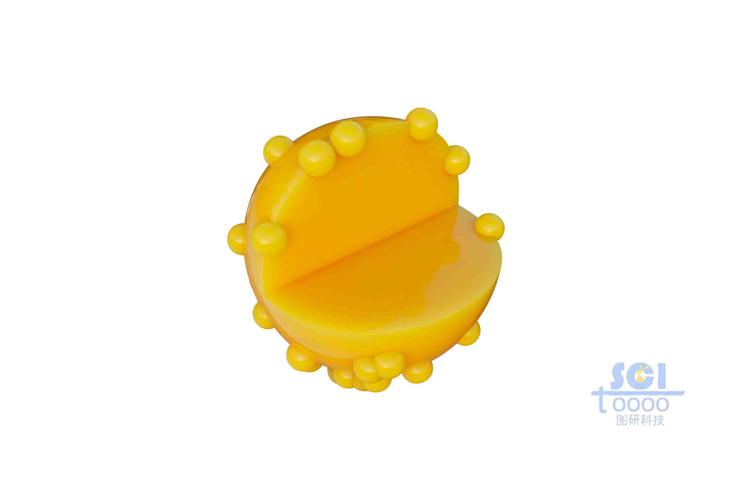 負載納米顆粒的帶四分之一切面納米球