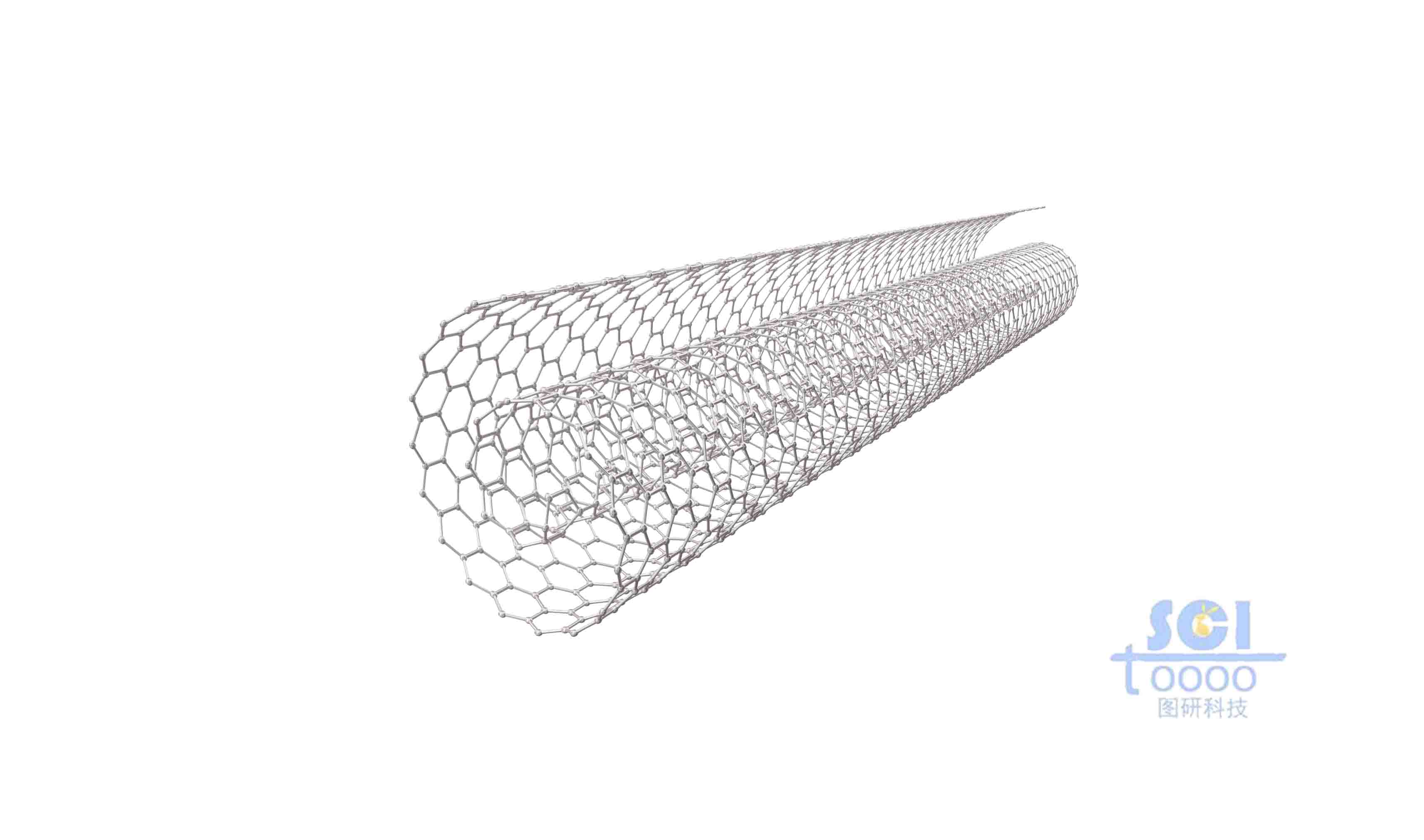 卷曲的石墨烯片