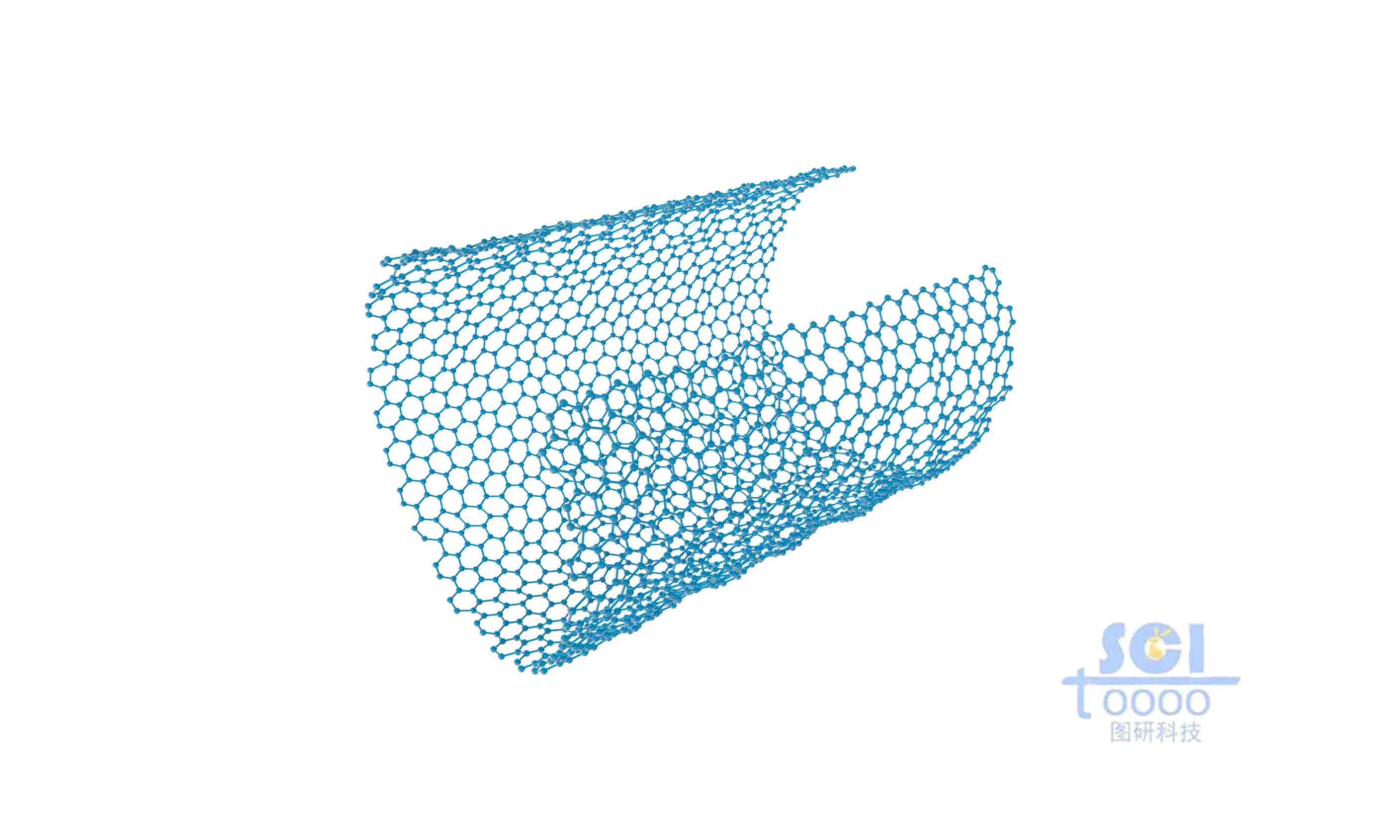 彎曲的石墨烯片