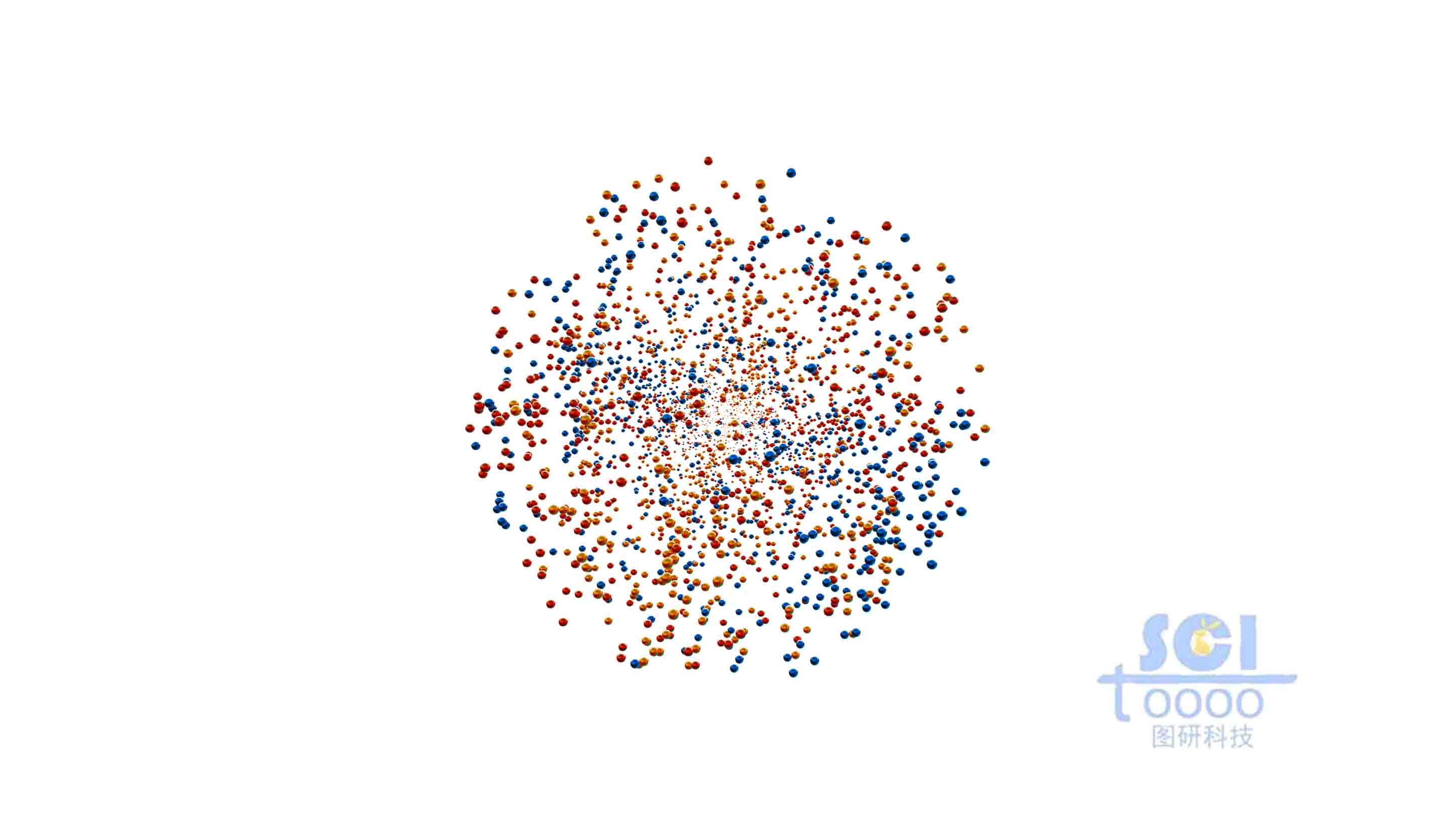 三種大小不同的納米顆粒構(gòu)成的納米球