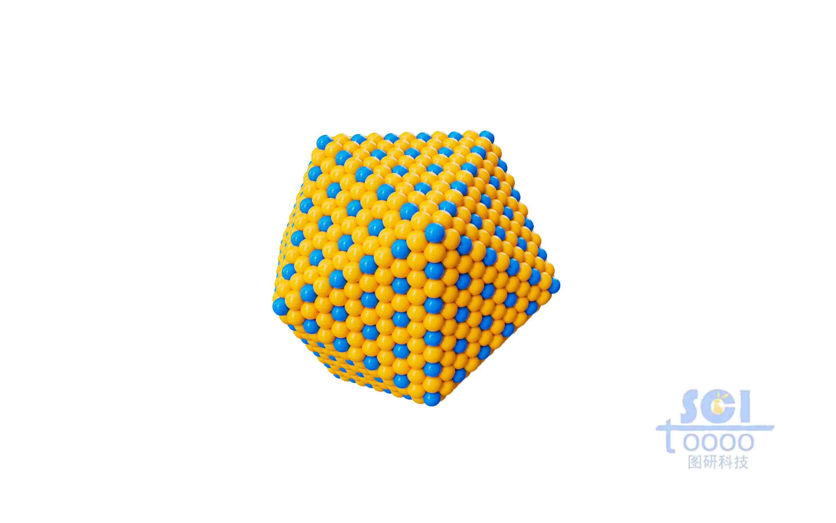 兩種不同的納米粒子構(gòu)成的不規(guī)則多面體