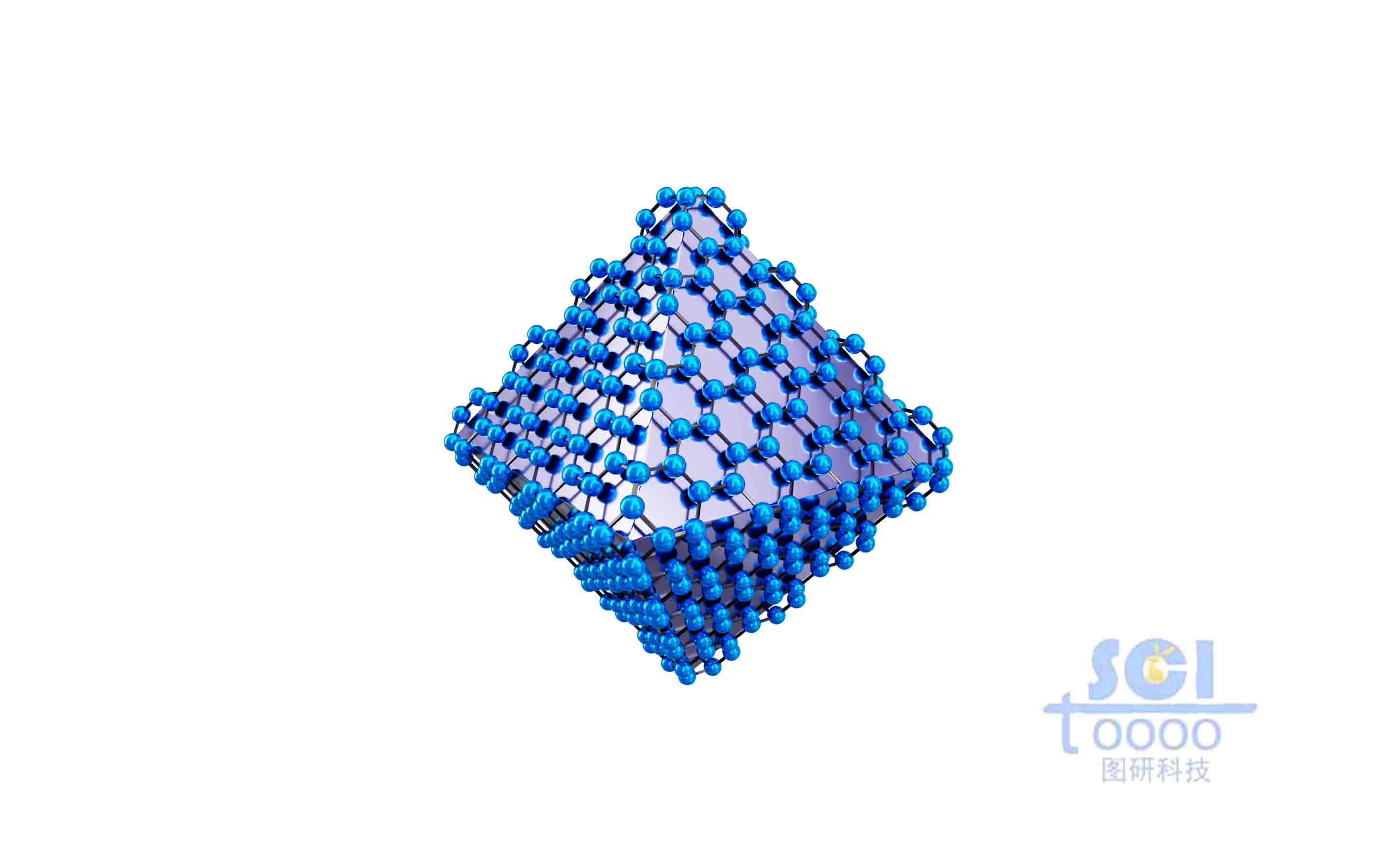 石墨烯包裹的八面體