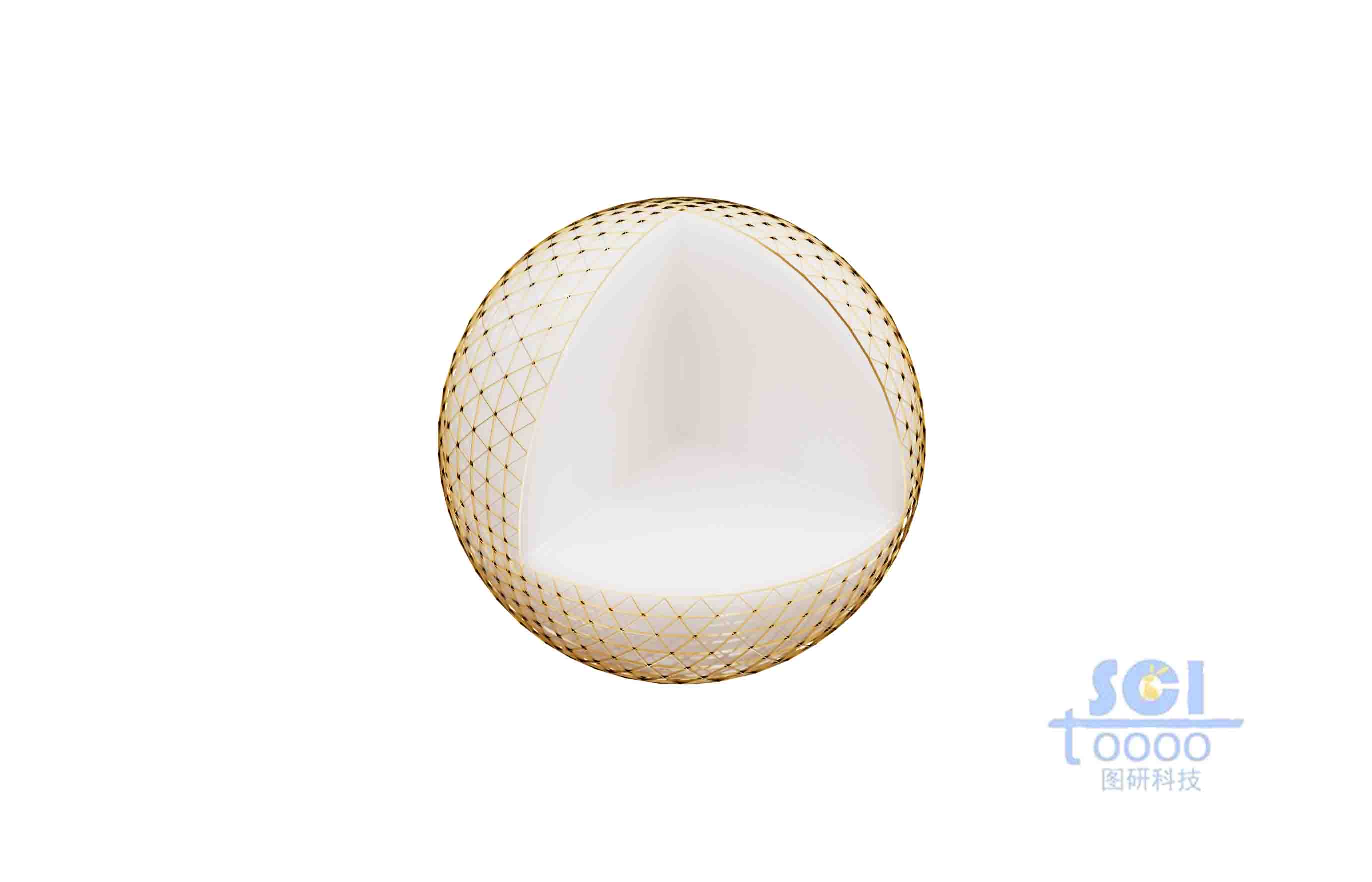 八分之一切面的鏤空球