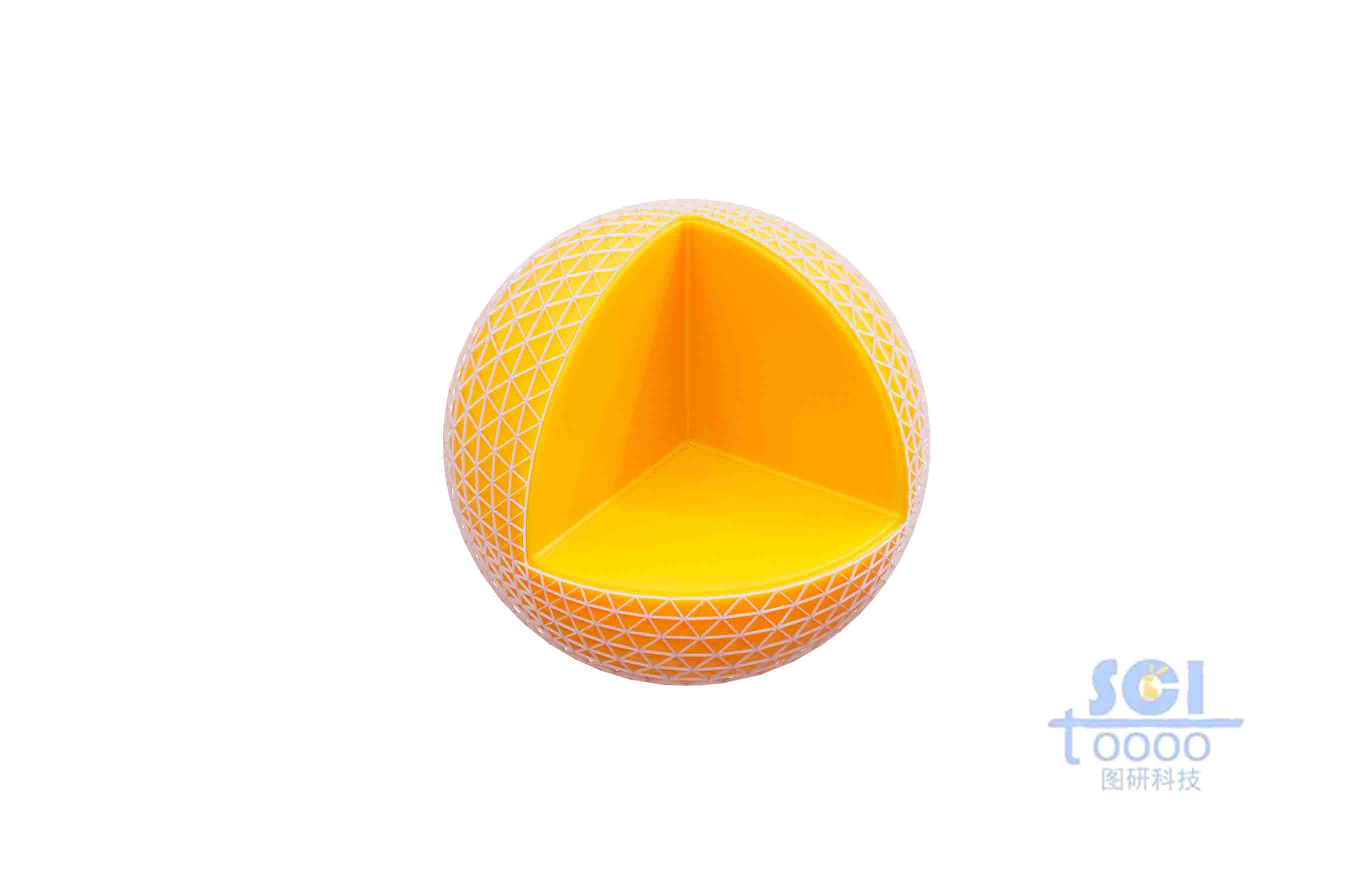 八分之一切面的鏤空球