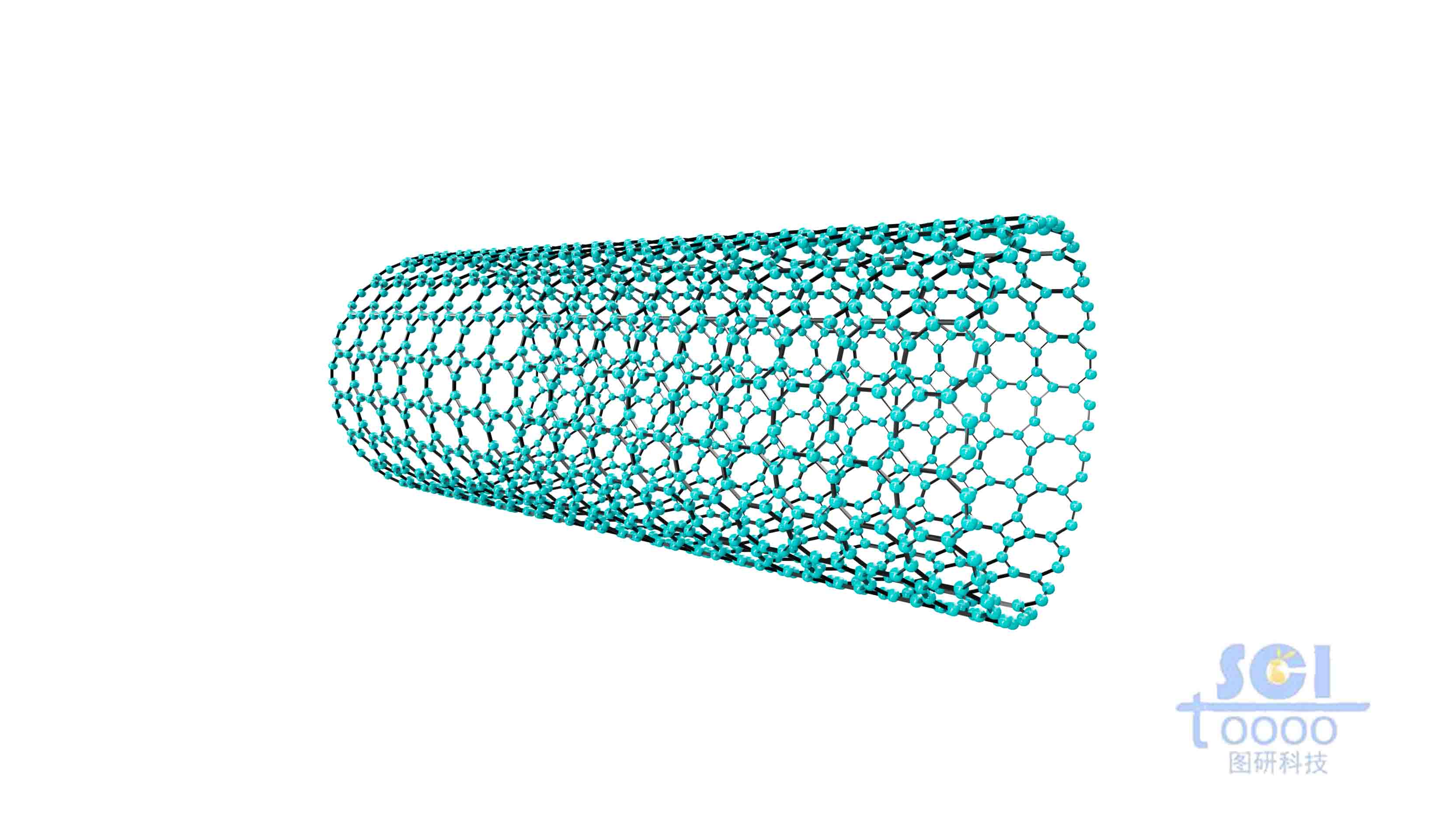 球棍模型組成的納米管