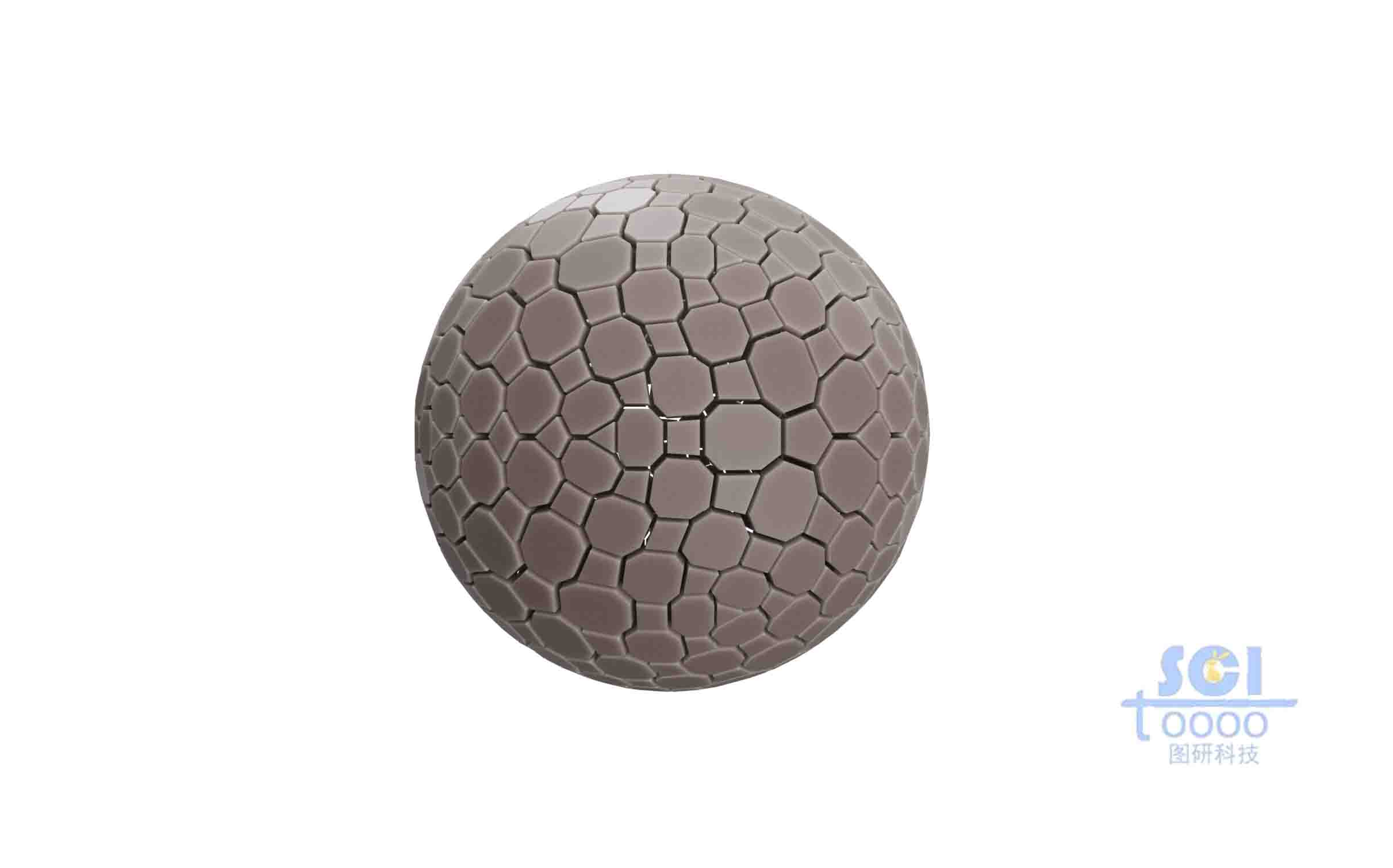 表面帶裂紋的球體