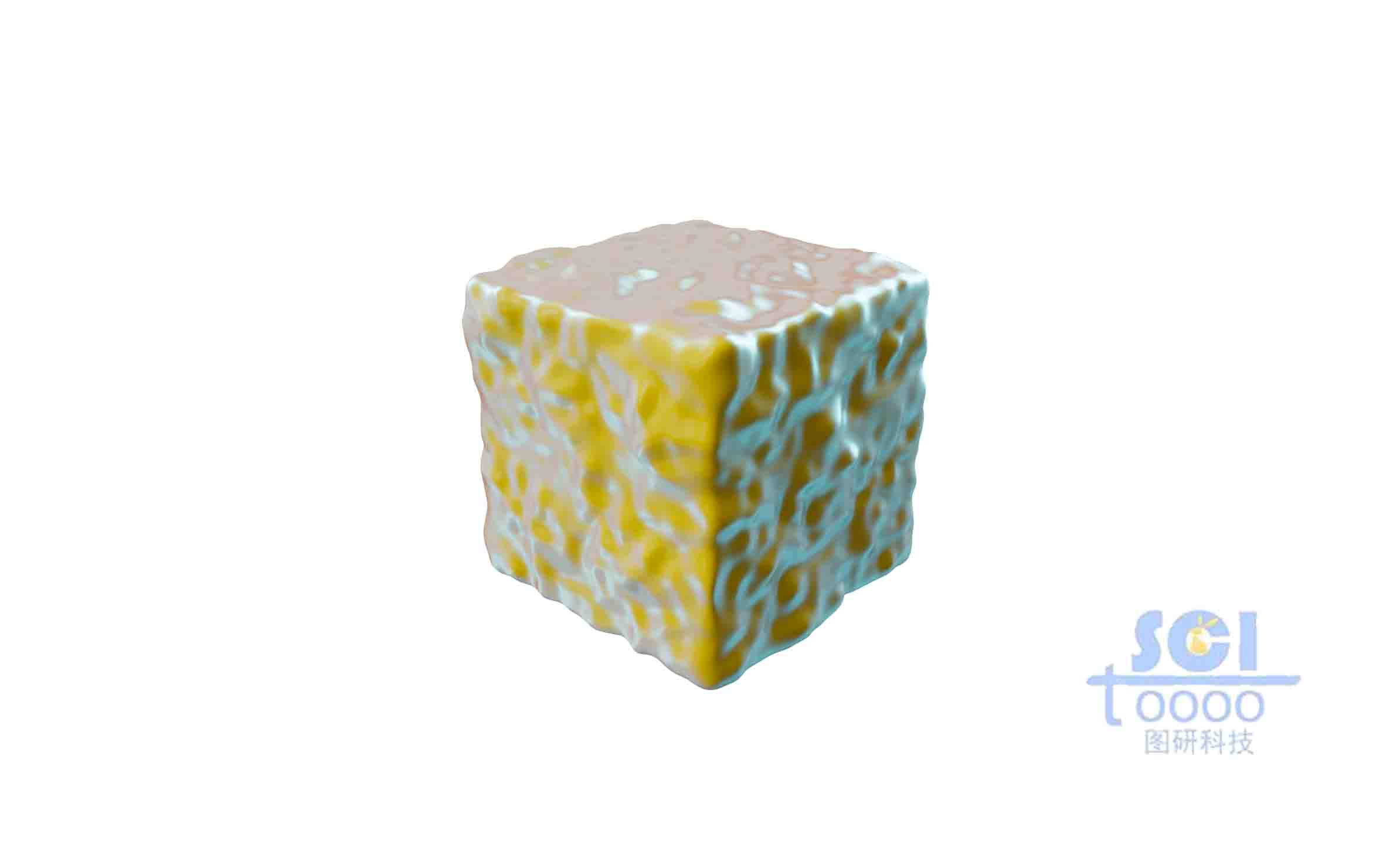 表面凹凸不平的立方體