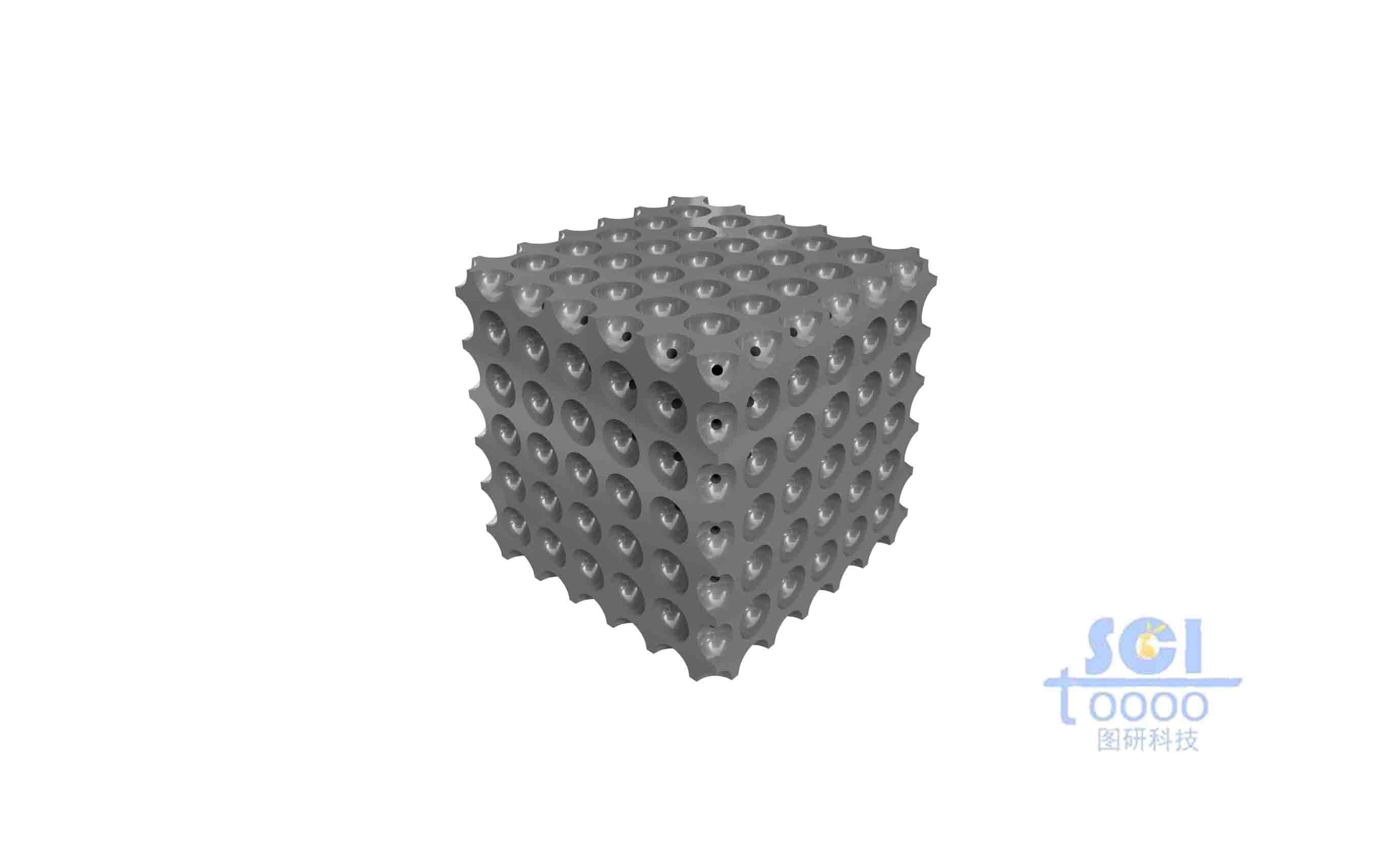 帶小孔的多孔立方體