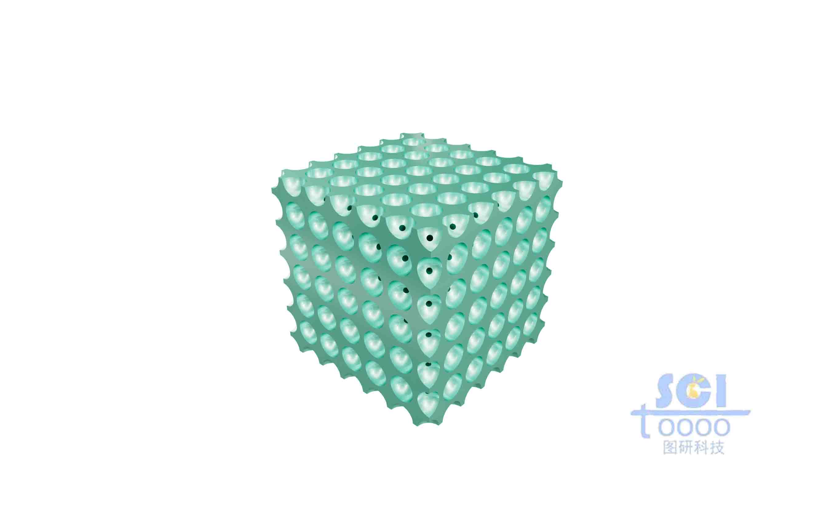 帶小孔的多孔立方體