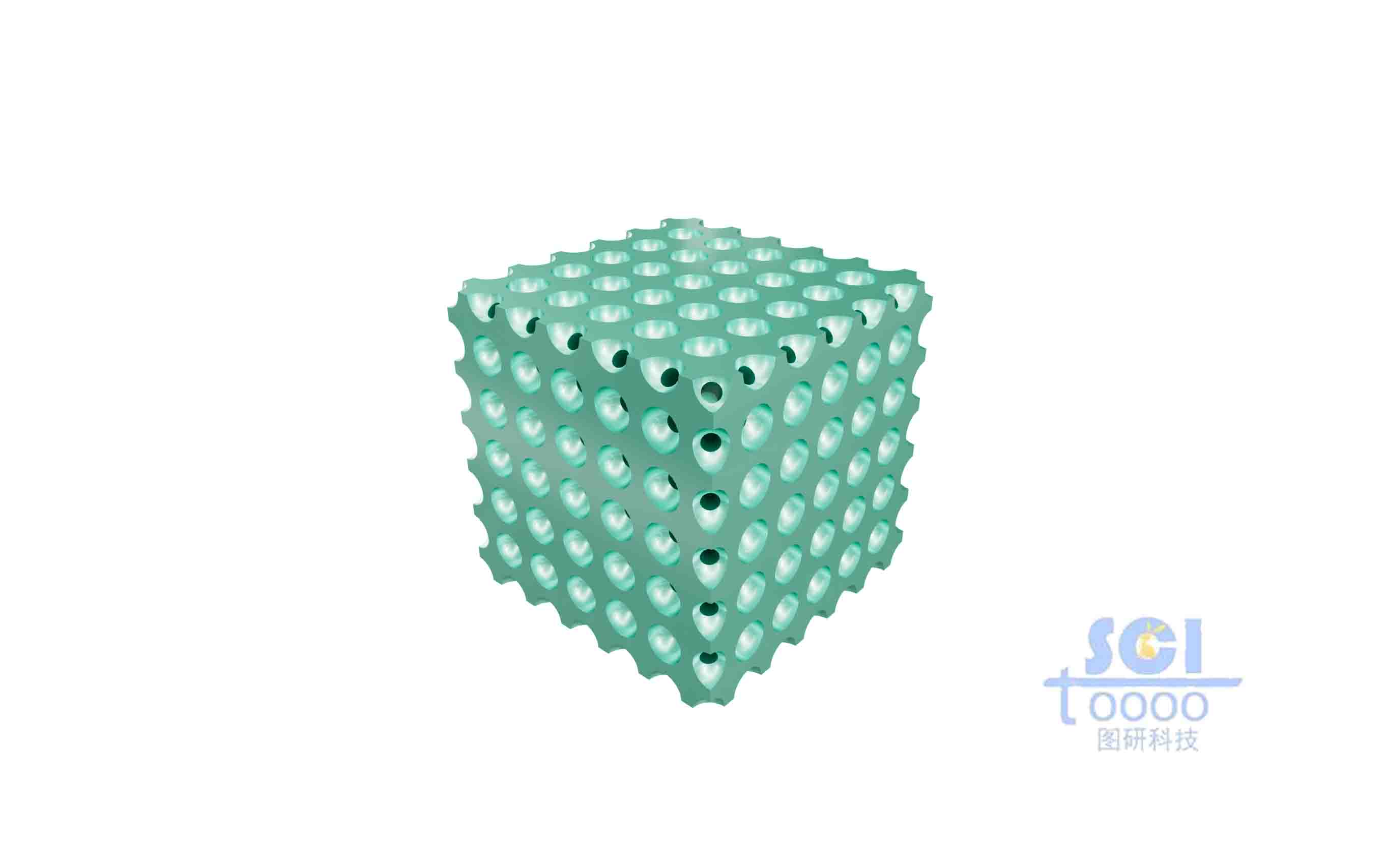 帶小孔的多孔立方體