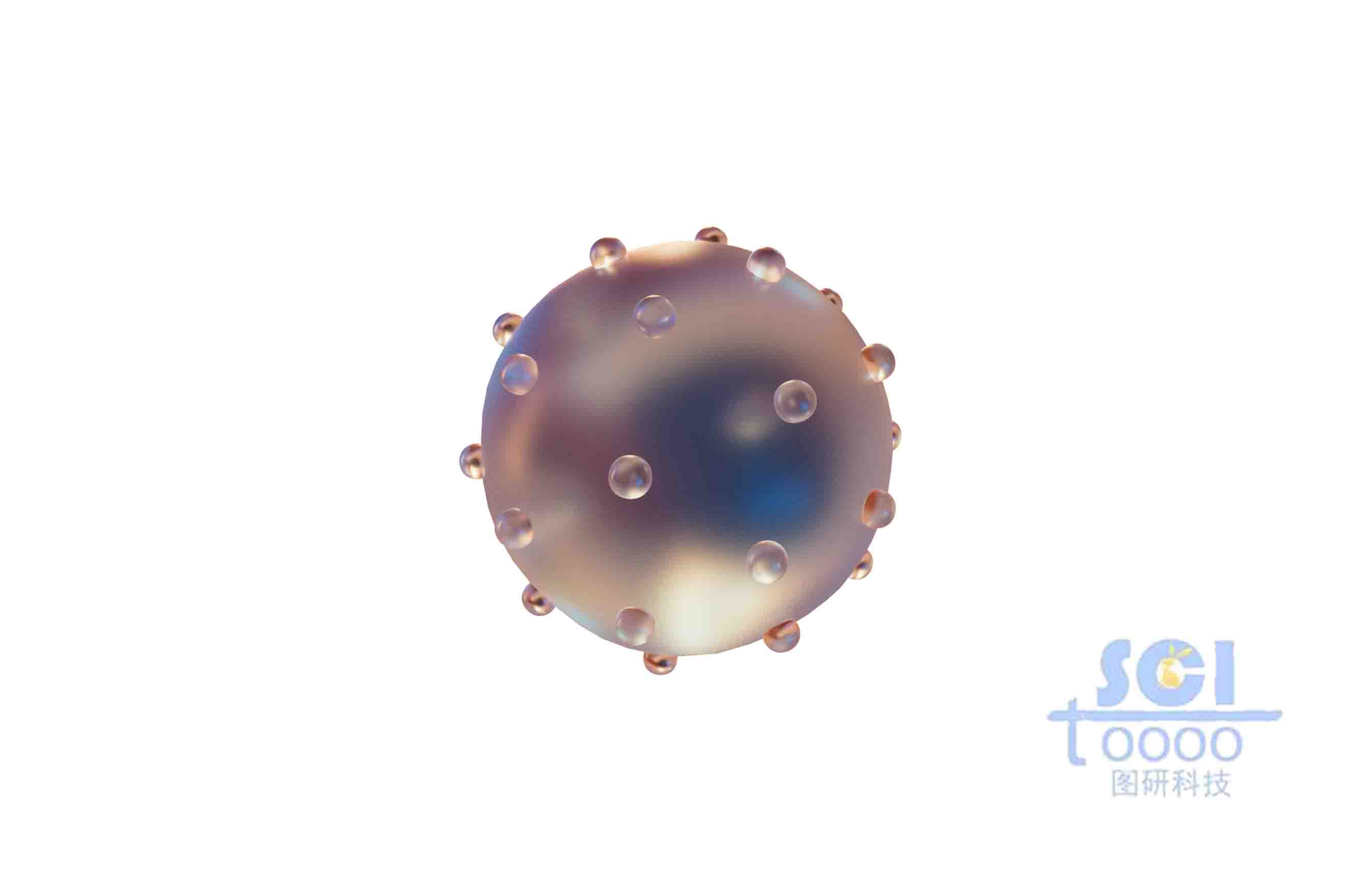 均勻分布納米顆粒的納米球