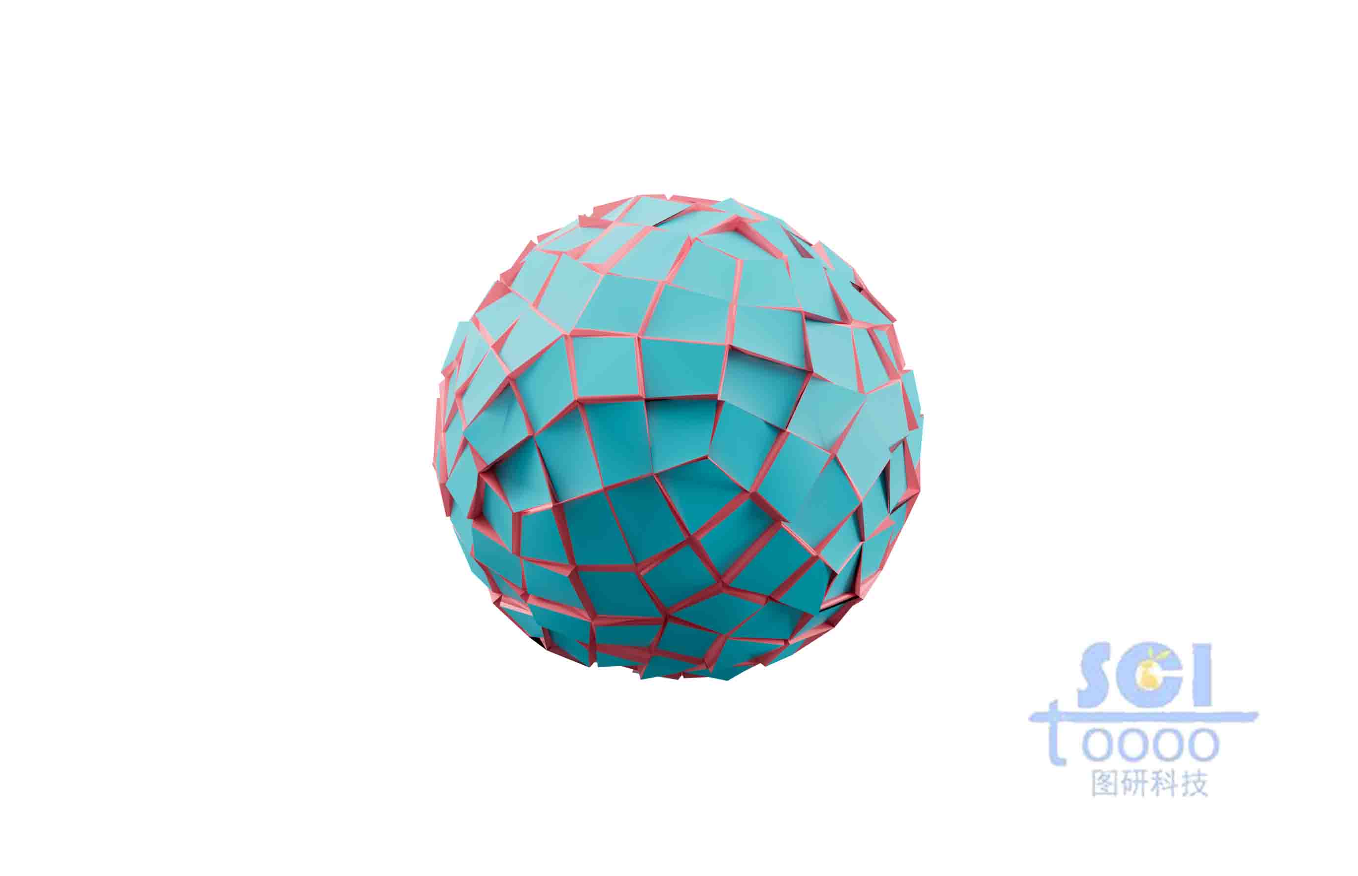 表面帶凹凸不平裂紋的球體