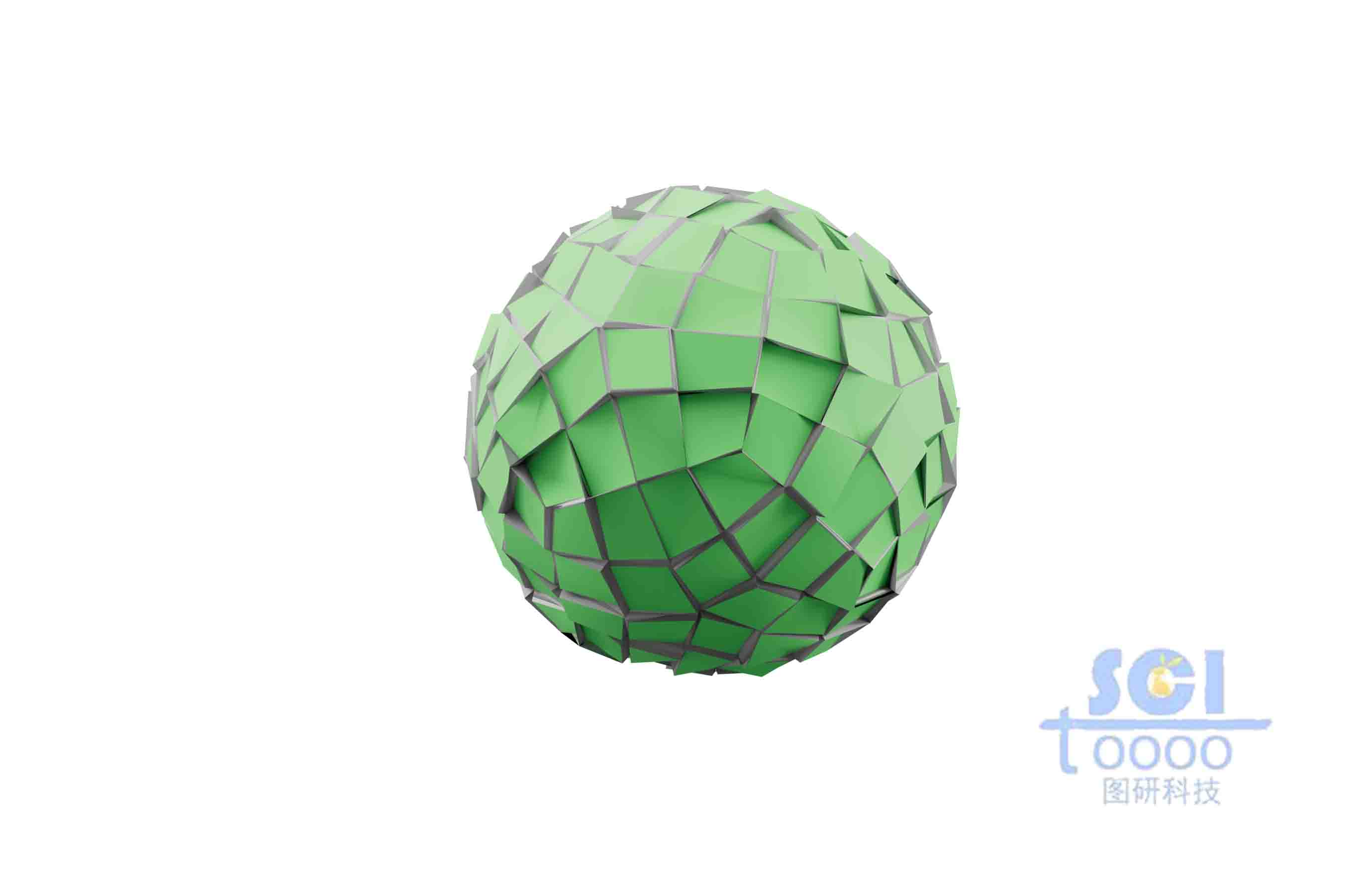 表面帶凹凸不平裂紋的球體