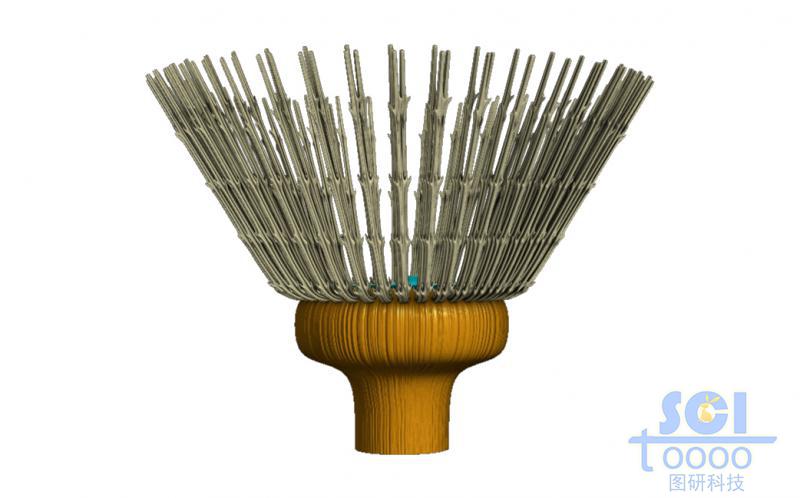 蒲公英結(jié)構(gòu)的微觀(guān)示意圖