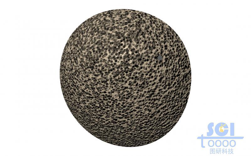 表面有細(xì)密紋理的微球
