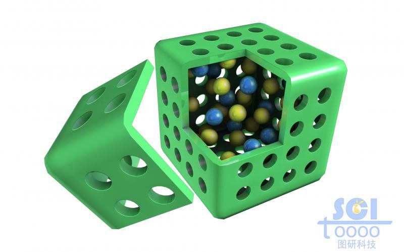 核殼型中空介孔結(jié)構(gòu)內(nèi)部包含兩種藥物