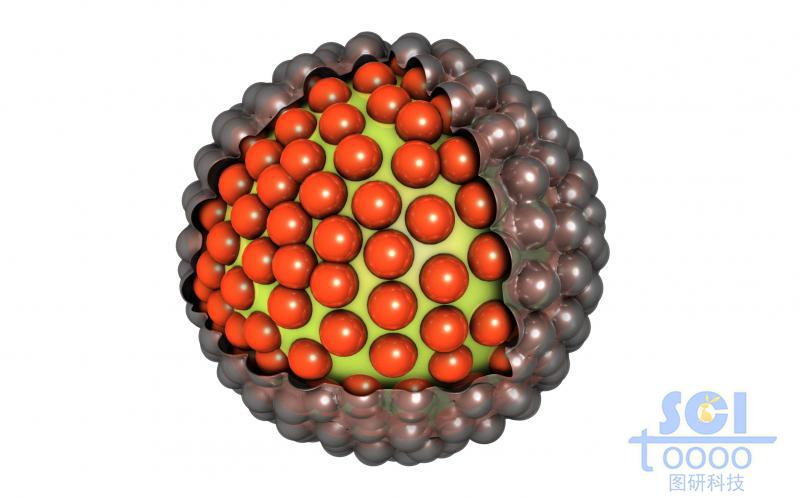 表面附著磷鉬酸顆粒的吡咯單體外包覆半透明碳層