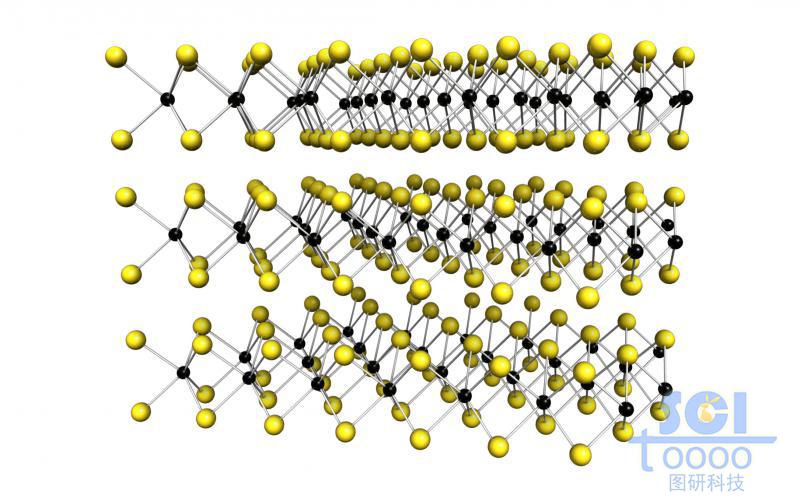 二硫化鉬MoS2三層結(jié)構(gòu)