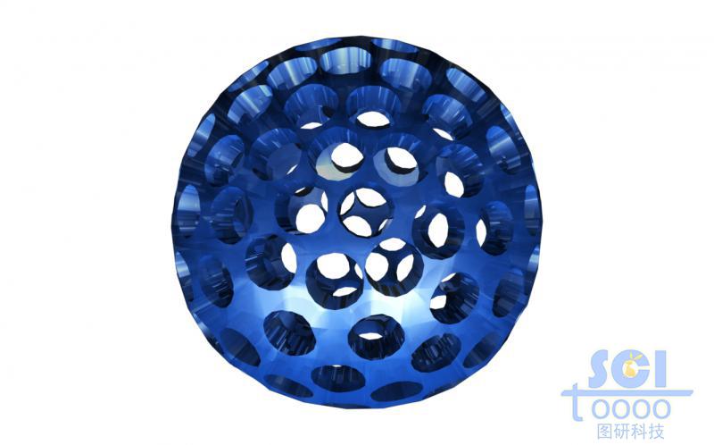 不帶切口的空心介孔球