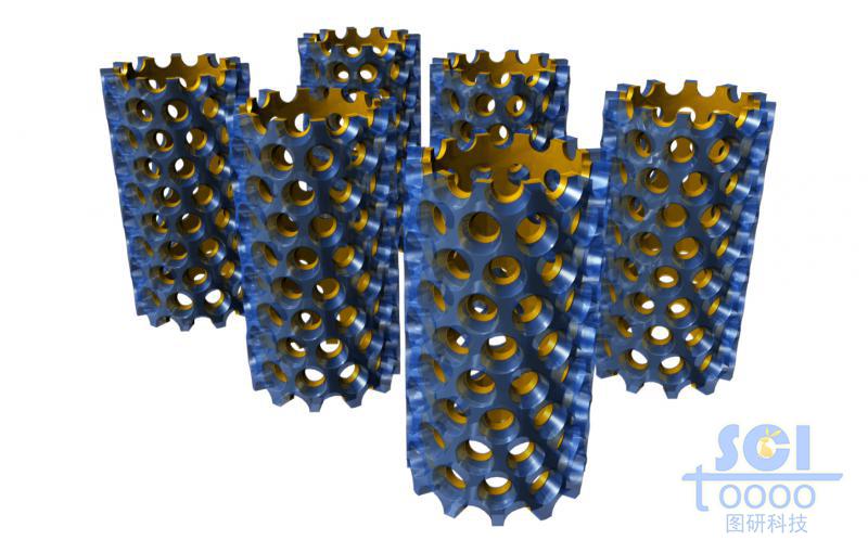 雙層嵌套的空心介孔微管柱結(jié)構(gòu)
