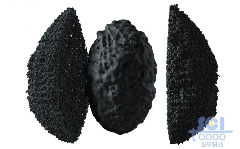 外層細密小孔內(nèi)部大孔的核殼雙層納米結構