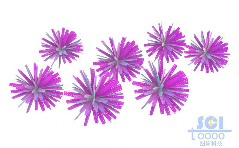 晶體團(tuán)簇形成的納米花