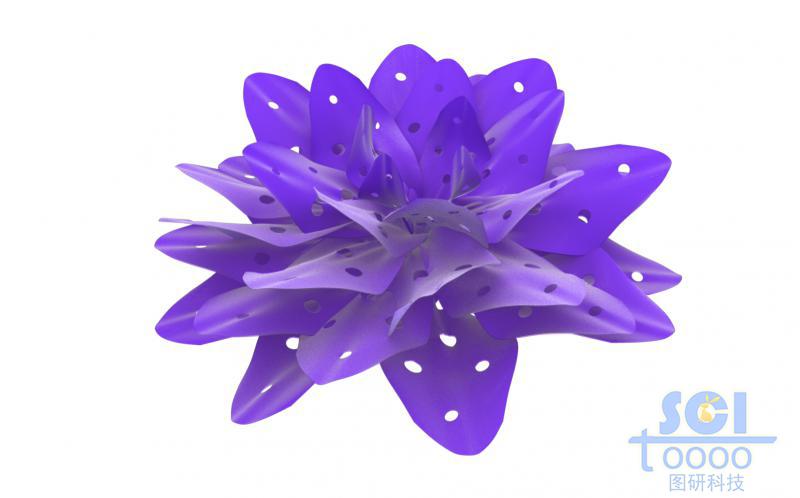 表面帶微孔的晶體團(tuán)簇堆積形成的納米花