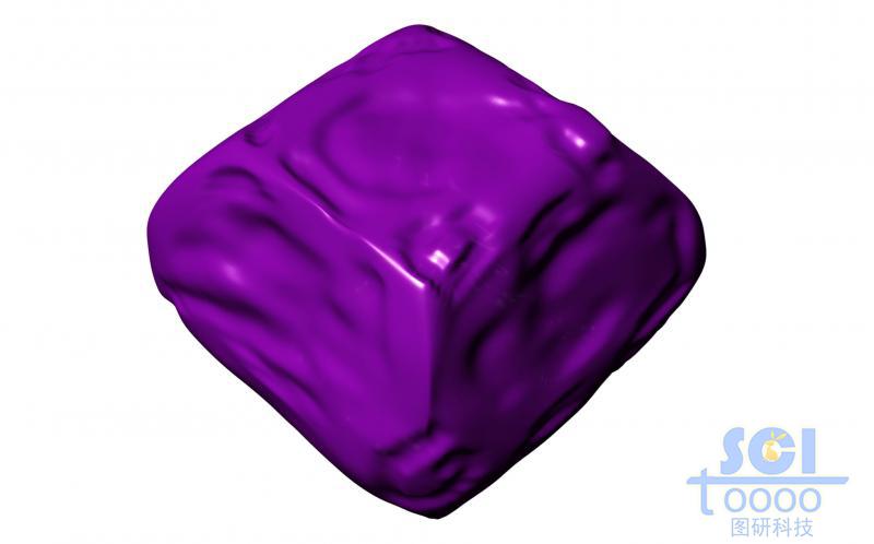 表面有凹凸起伏的菱形晶體結(jié)構(gòu)