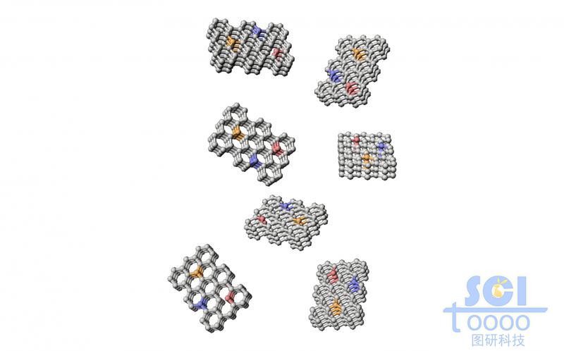 平行堆疊的雜環(huán)石墨烯片層
