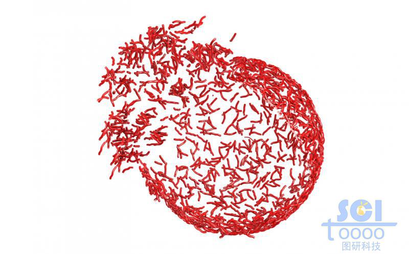 高分子鏈段交聯(lián)的空心球殼部分溶解